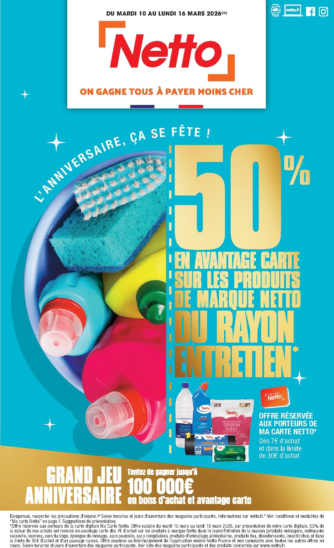 netto - Catalogue Netto - L'anniversaire, ça se fête ! valable du 10/03/2026 au 16/03/2026 - page: 1