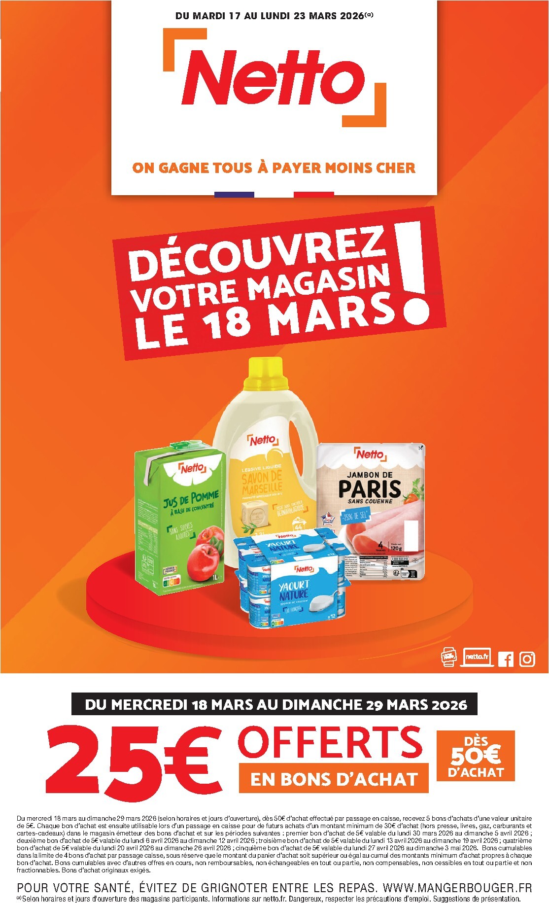 netto - Catalogue Netto - Découvrez votre magasin valable du 17/03/2026 au 23/03/2026