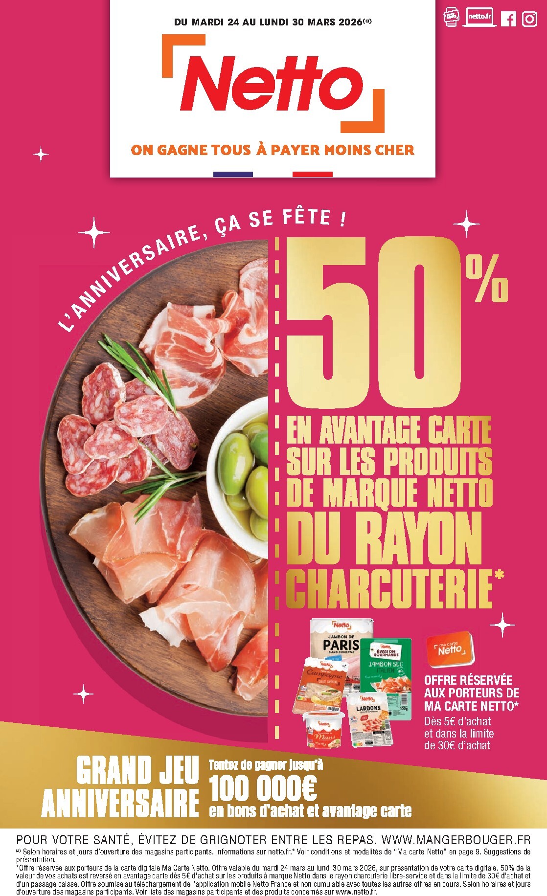 netto - Catalogue Netto - L'anniversaire, ça se fête ! valable du 24/03/2026 au 30/03/2026 - page: 1