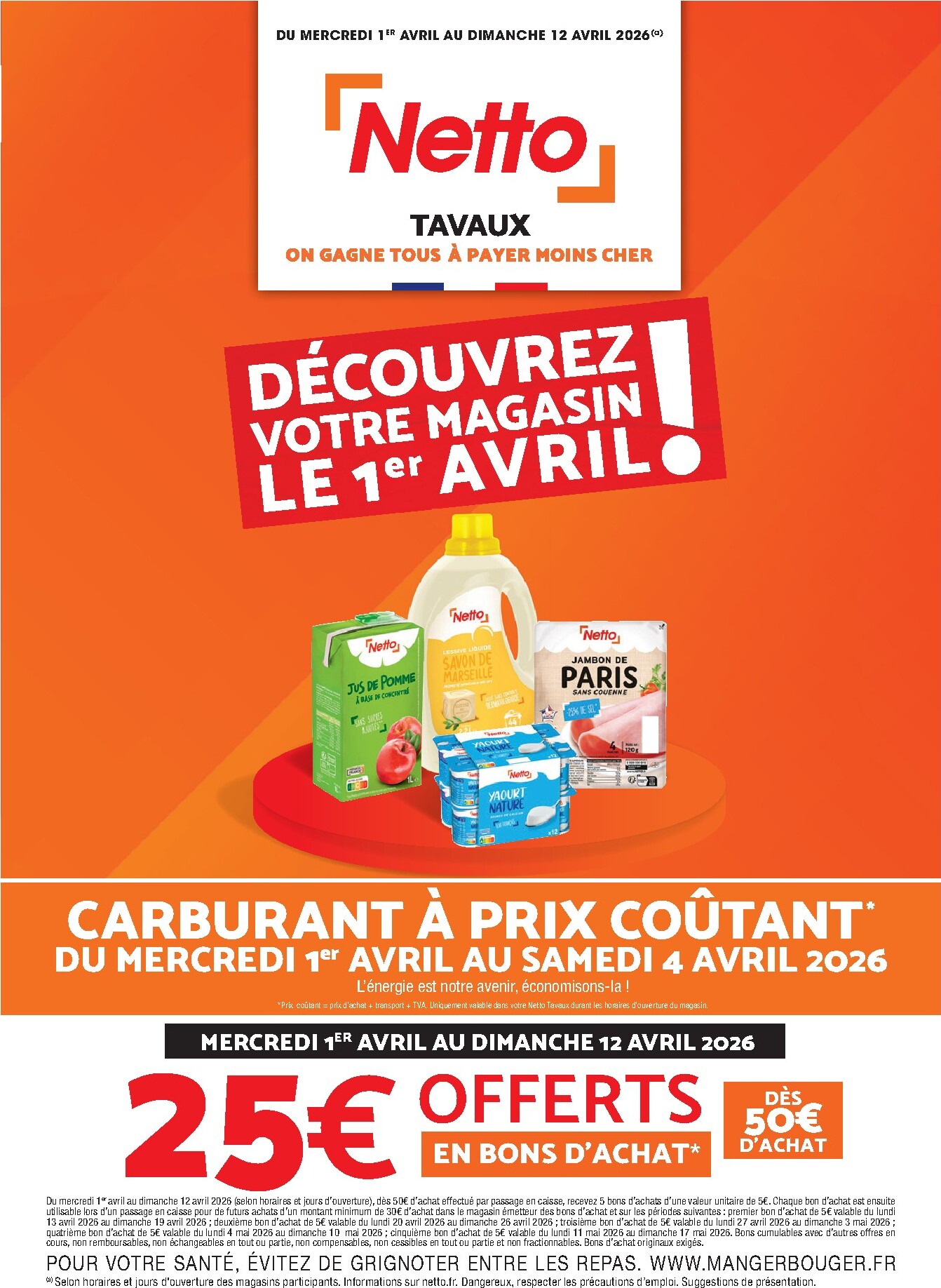 netto - Current Netto - Découvrez votre magasin ! leaflet valid from du mercredi 01/04/2026 to du dimanche 12/04/2026
