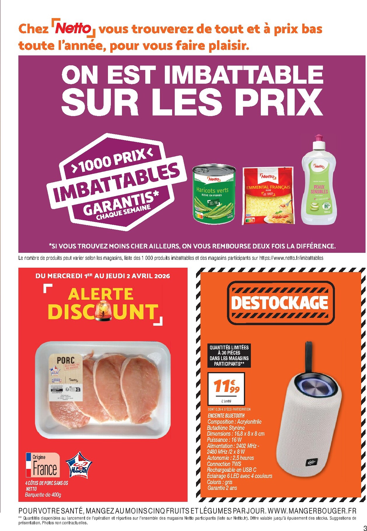 netto - Current Netto - Découvrez votre magasin ! leaflet valid from du mercredi 01/04/2026 to du dimanche 12/04/2026 - page: 3