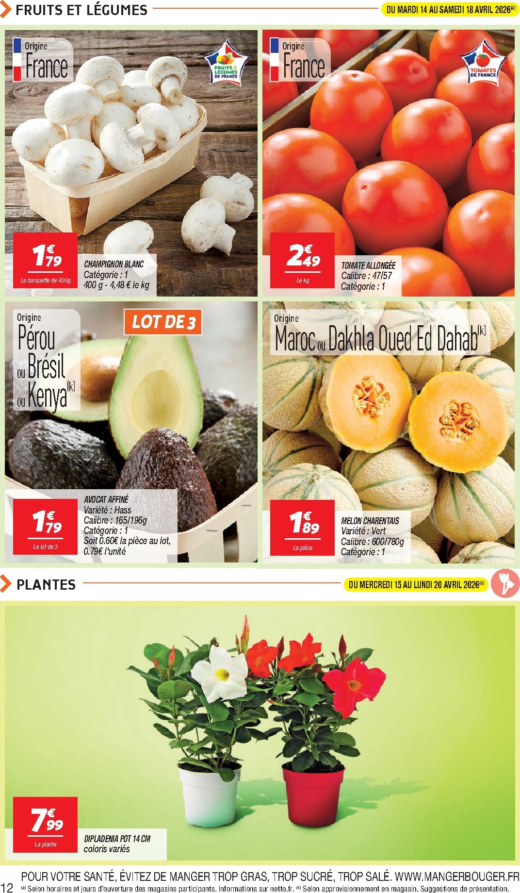 netto - Flyer Netto pour la semaine prochaine du du mardi 14/04/2026 au du lundi 20/04/2026 - page: 12