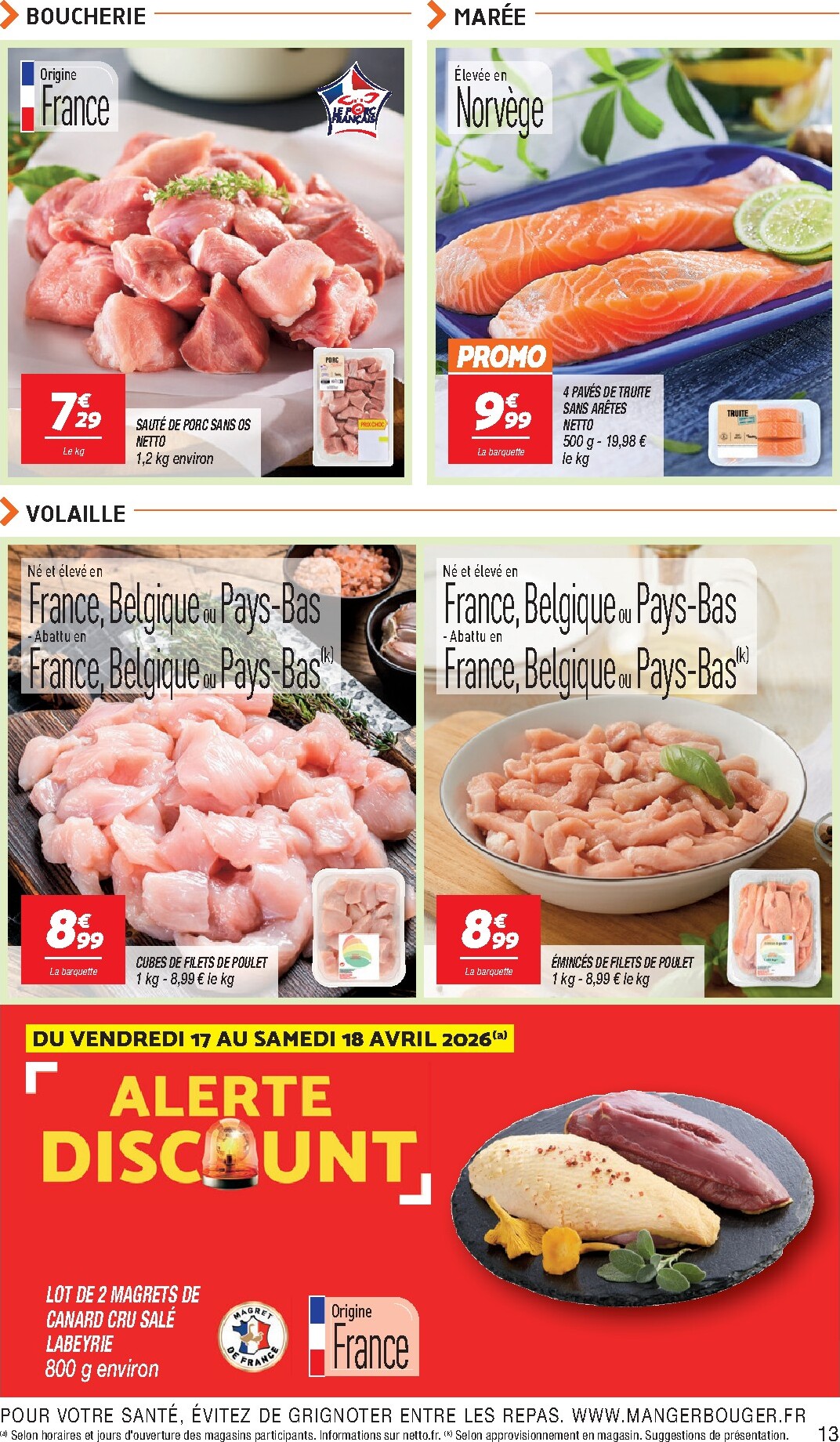 netto - Flyer Netto pour la semaine prochaine du du mardi 14/04/2026 au du lundi 20/04/2026 - page: 13