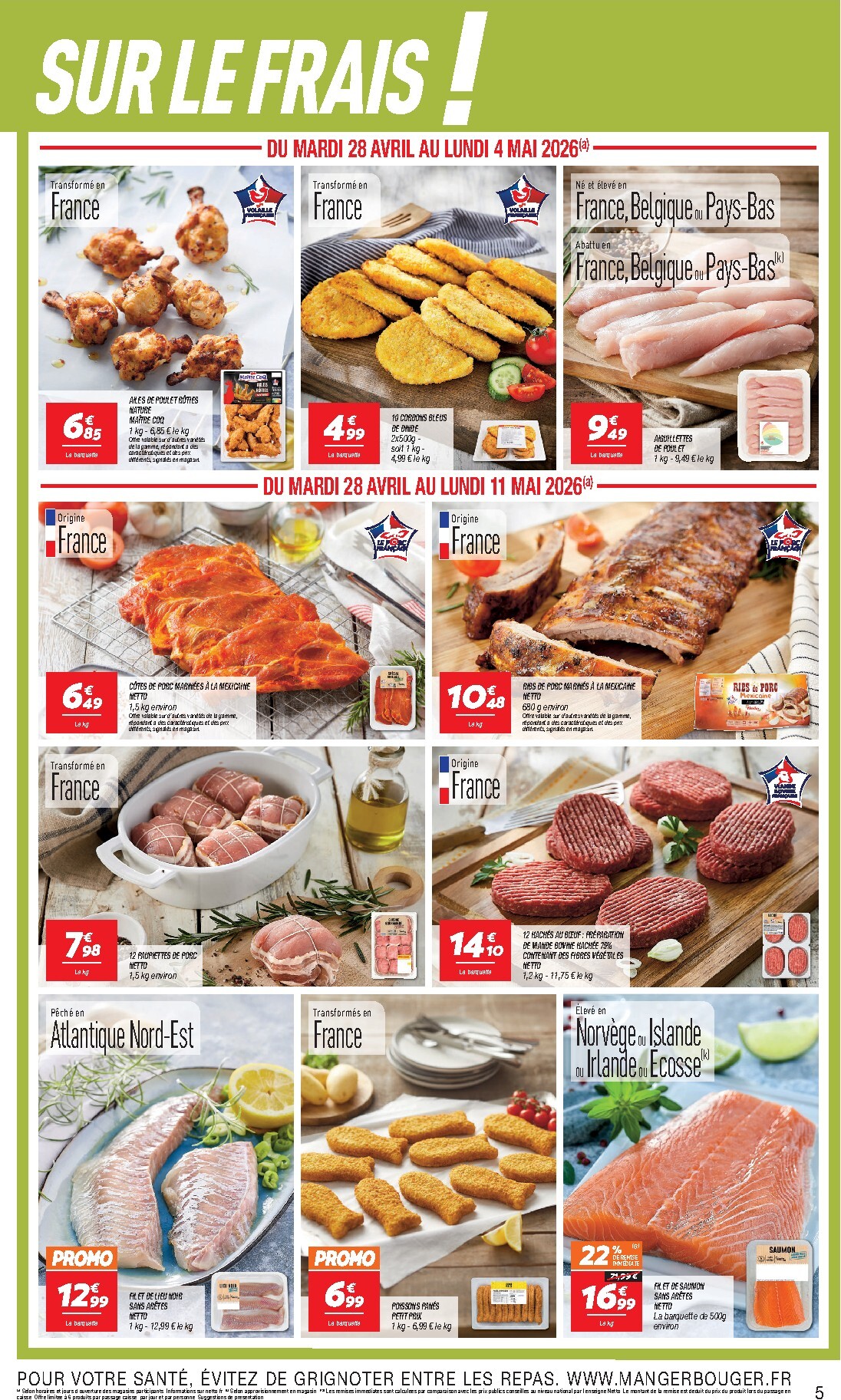 netto - Flyer Netto - Maxi Volumes pour la semaine prochaine du du mardi 28/04/2026 au du lundi 11/05/2026 - page: 5