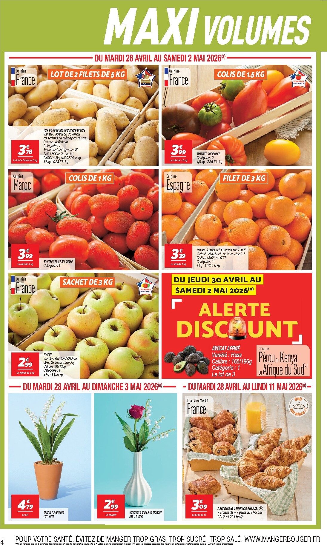 netto - Flyer Netto - Maxi Volumes pour la semaine prochaine du du mardi 28/04/2026 au du lundi 11/05/2026 - page: 4