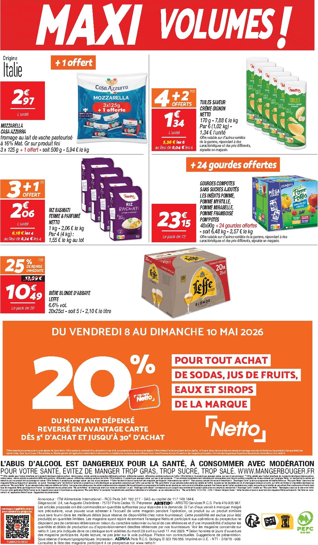 netto - Flyer Netto - Maxi Volumes pour la semaine prochaine du du mardi 28/04/2026 au du lundi 11/05/2026 - page: 8
