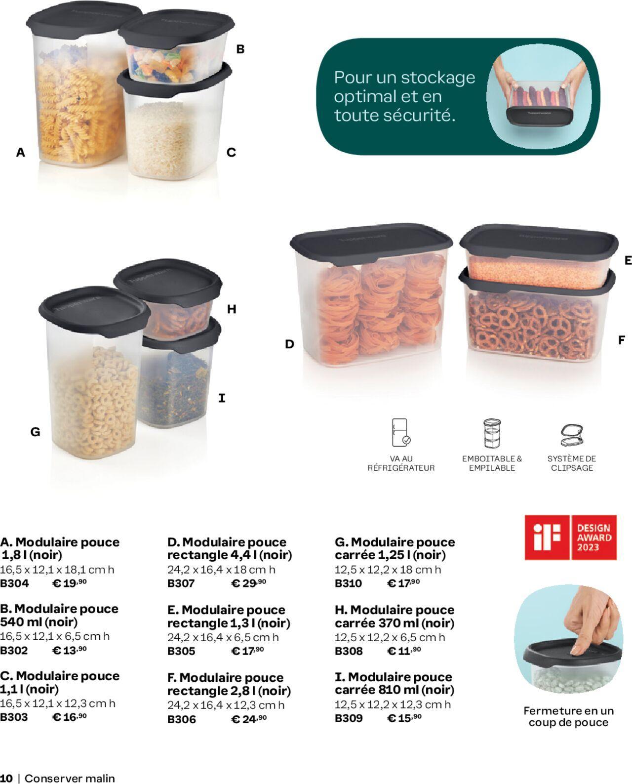 tupperware - Tupperware catalogue Automne/Hiver 2024-2025 à partir du 01/09/2024 - promo en ligne du dimanche 01/09/2024 - page: 10