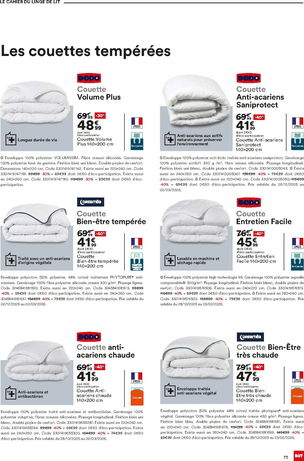 but - Catalogue But - Guide Literie valable du 02/12 au 23/02 - page: 73
