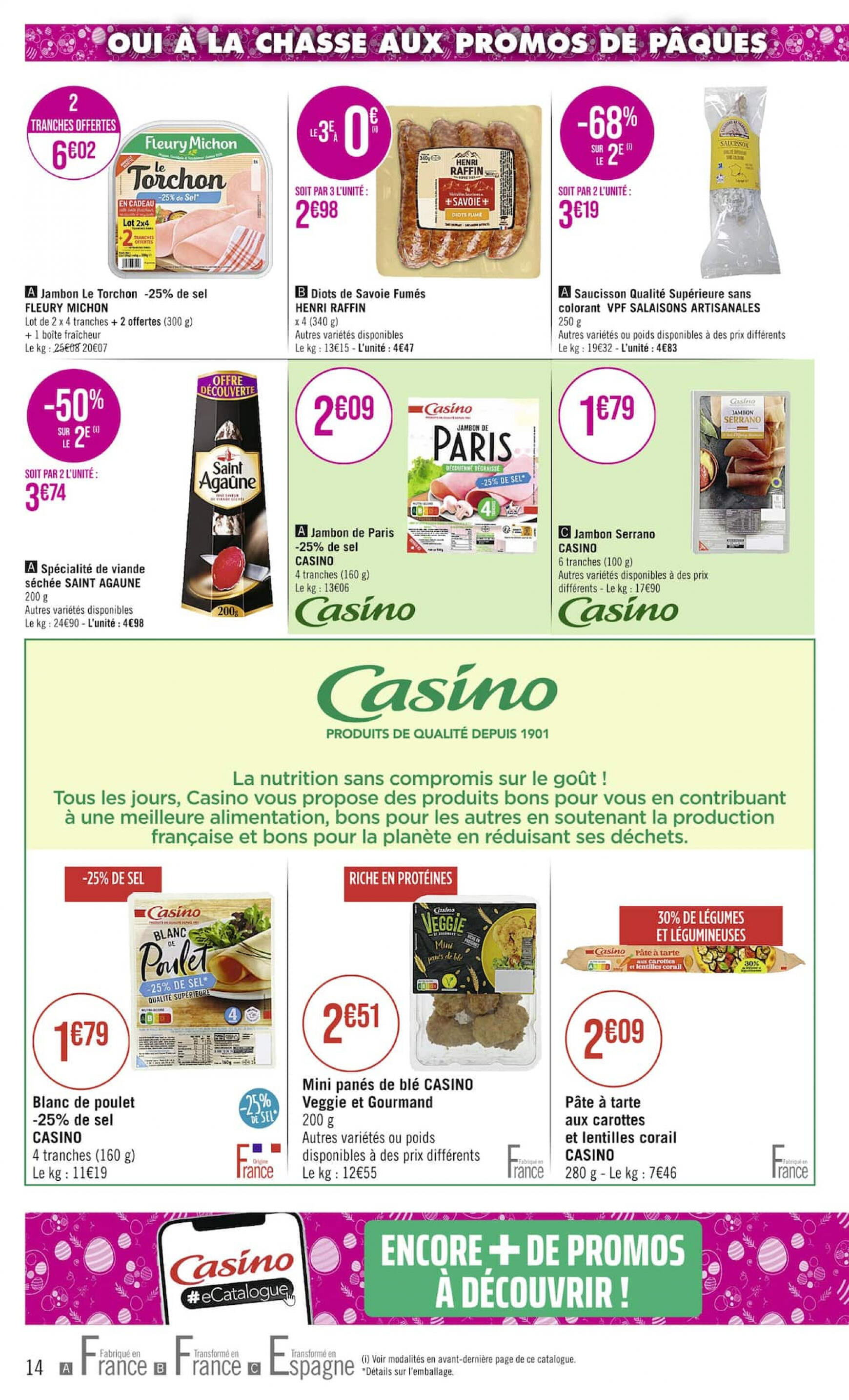 casino - Casino supermarché - Oui À La Chasse Aux Promos De Pâques ! valable à partir de 26.03.2024 - page: 14