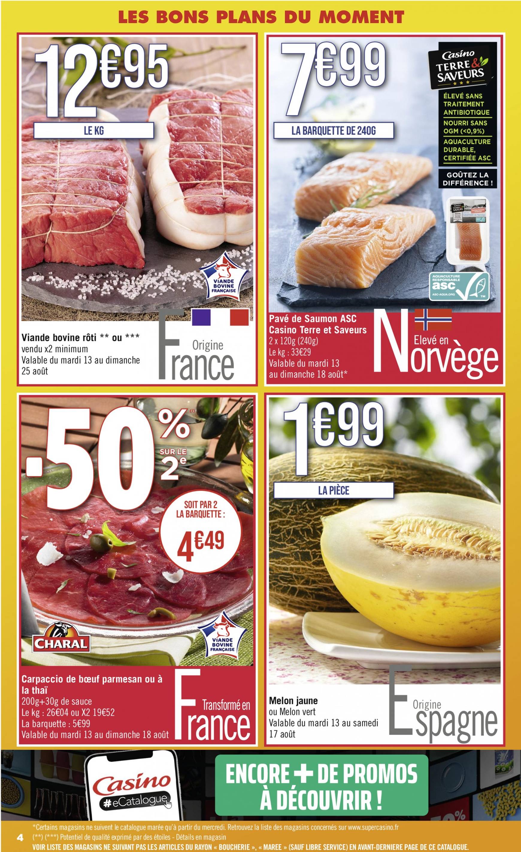 casino - Catalogue Casino Supermarché valable dès 13.08. - 25.08. - page: 4