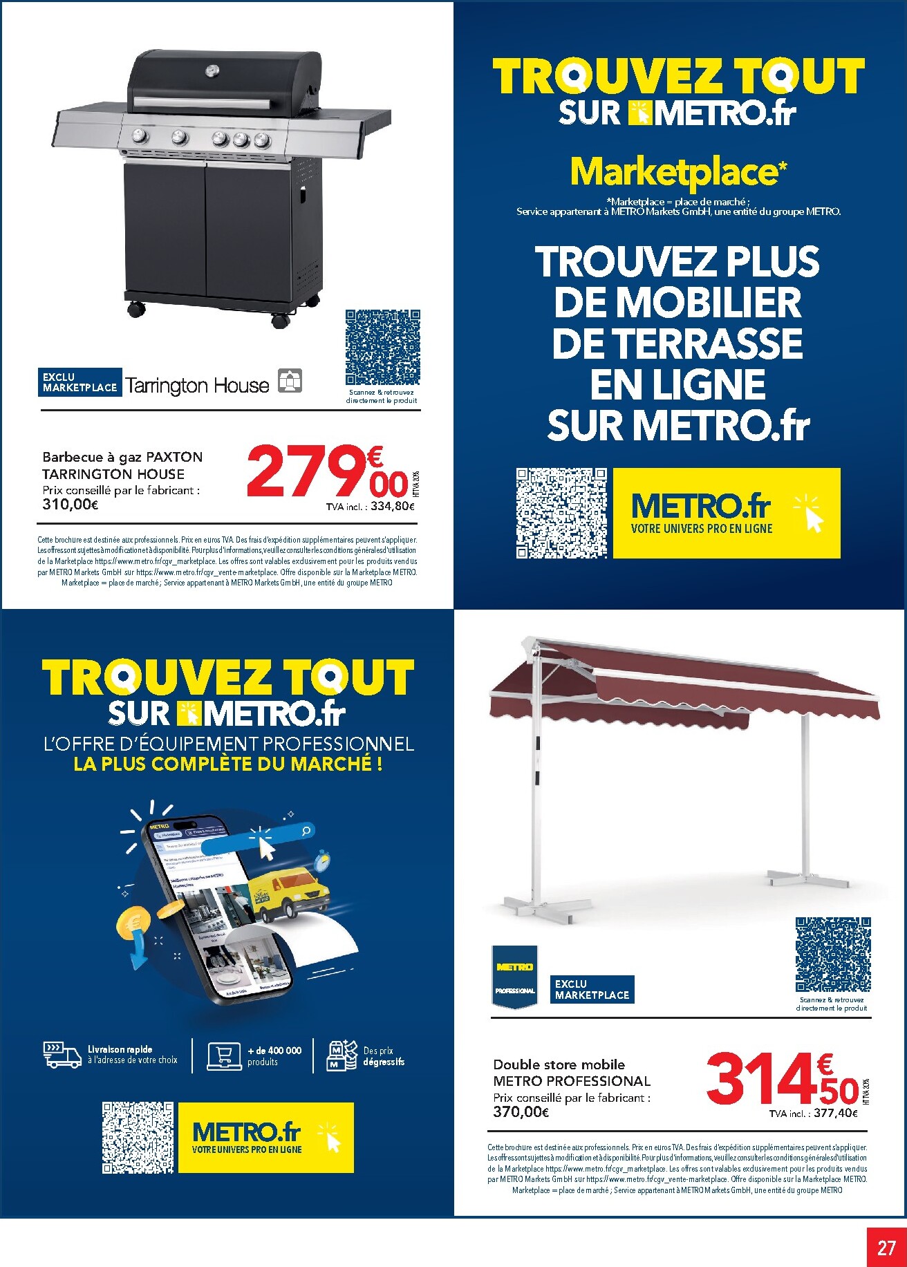 metro - Current Metro - Offres Prix & Promos Equipement leaflet valid from de jeudi 21/05/2026 to du samedi 20/06/2026 - page: 27