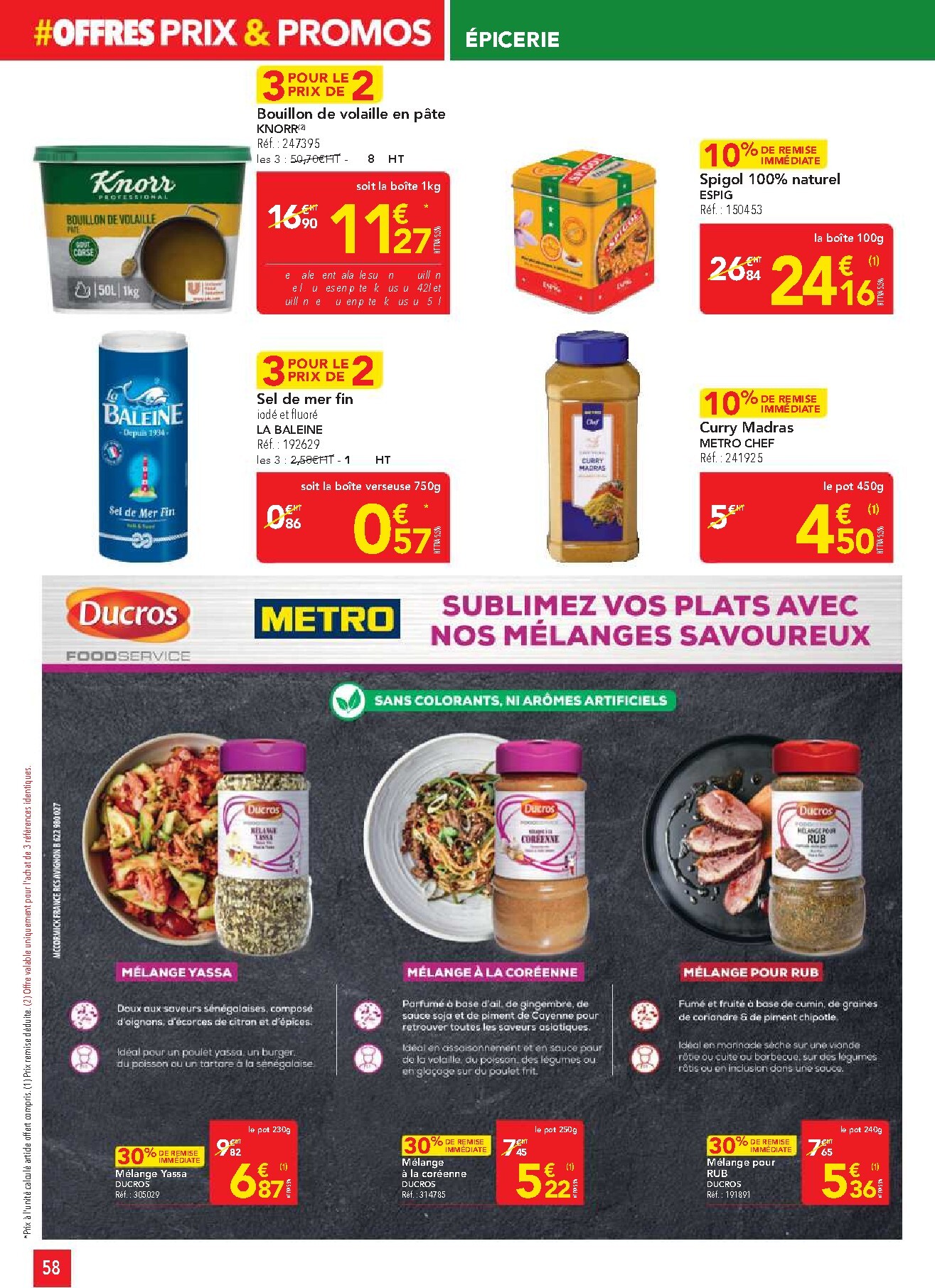 metro - Current Metro - Offres Prix & Promos Restauration leaflet valid from de jeudi 21/05/2026 to du samedi 20/06/2026 - page: 58