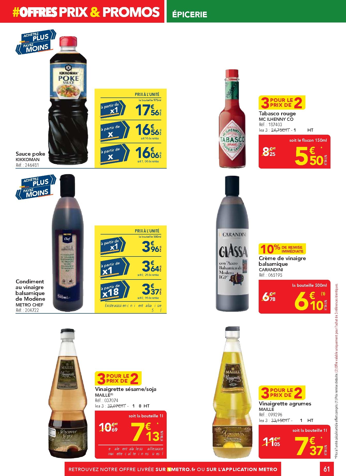 metro - Current Metro - Offres Prix & Promos Restauration leaflet valid from de jeudi 21/05/2026 to du samedi 20/06/2026 - page: 61