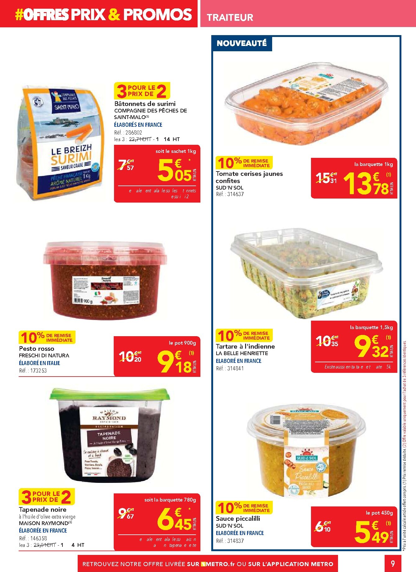 metro - Current Metro - Offres Prix & Promos Restauration leaflet valid from de jeudi 21/05/2026 to du samedi 20/06/2026 - page: 9