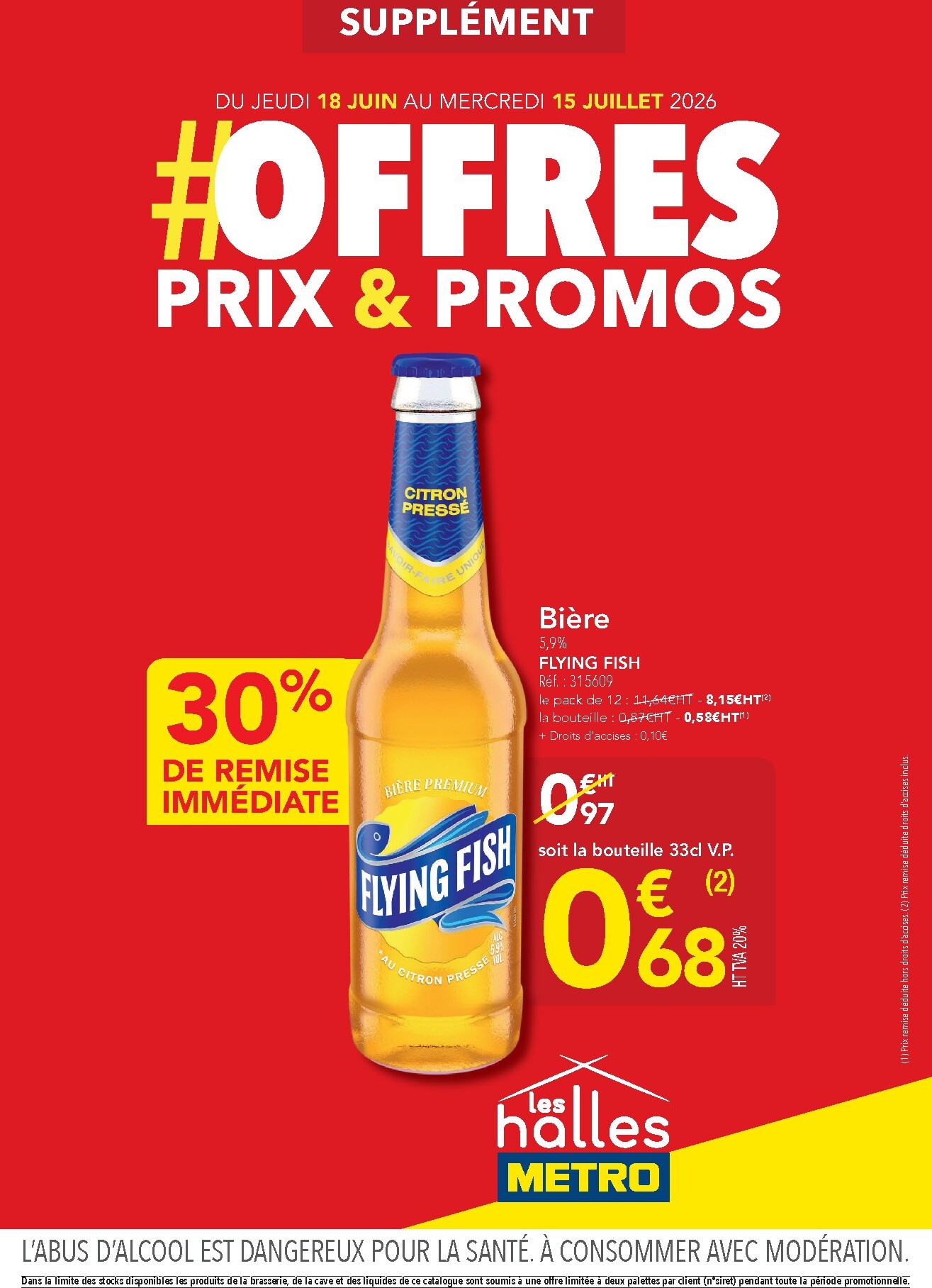 metro - Current Metro - Offres Prix & Promos Supplément leaflet valid from de jeudi 18/06/2026 to du mercredi 15/07/2026 - page: 1
