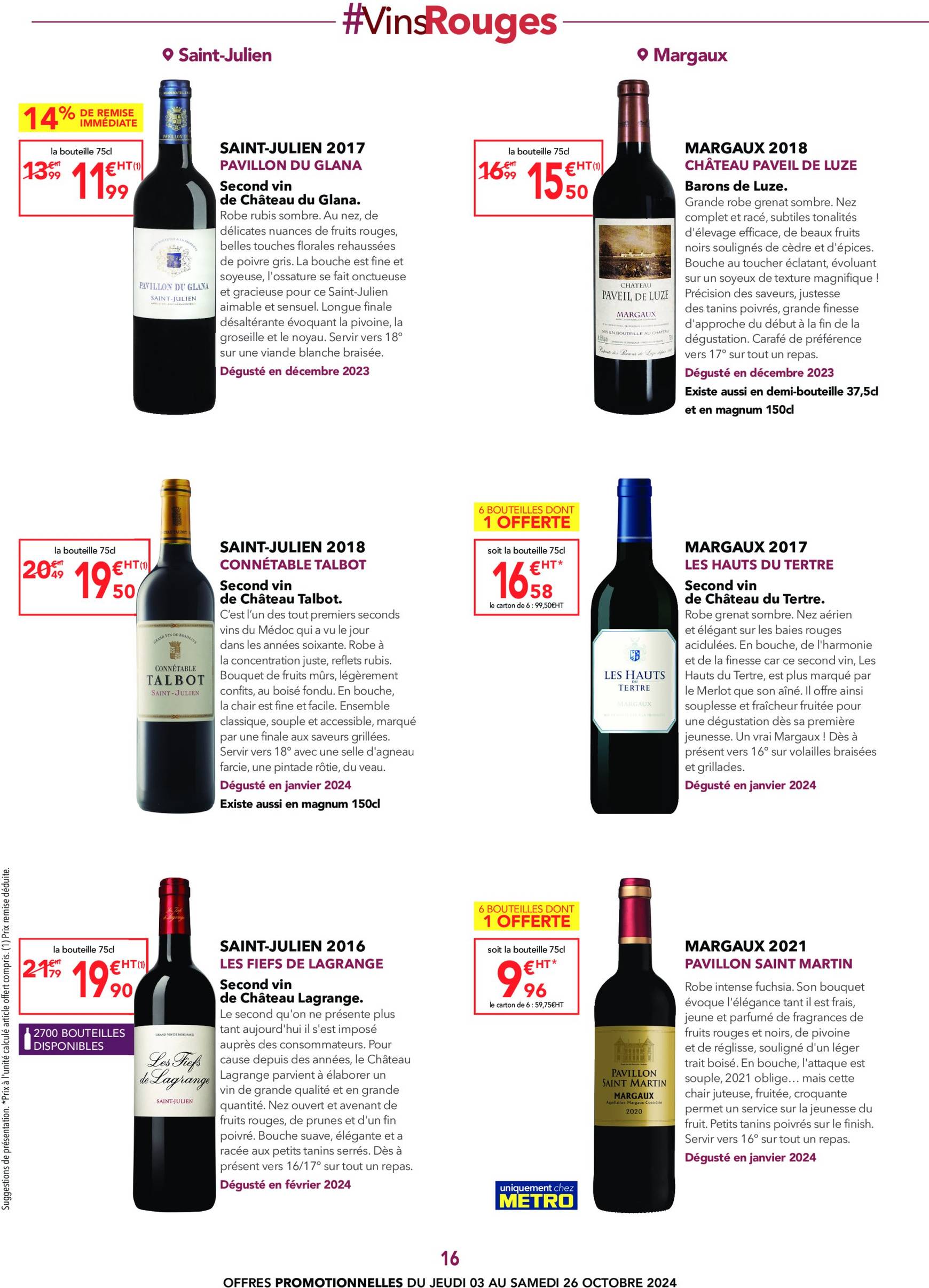 metro - Catalogue Metro - Carte des Vins valable dès 03.10. - 26.10. - page: 16