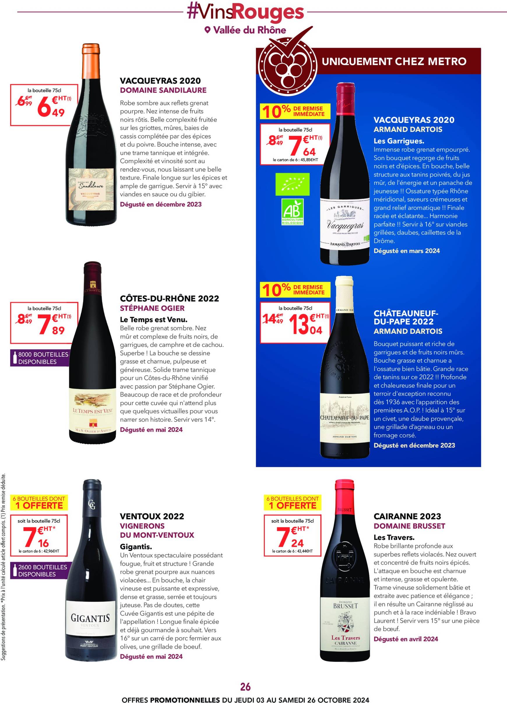 metro - Catalogue Metro - Carte des Vins valable dès 03.10. - 26.10. - page: 26