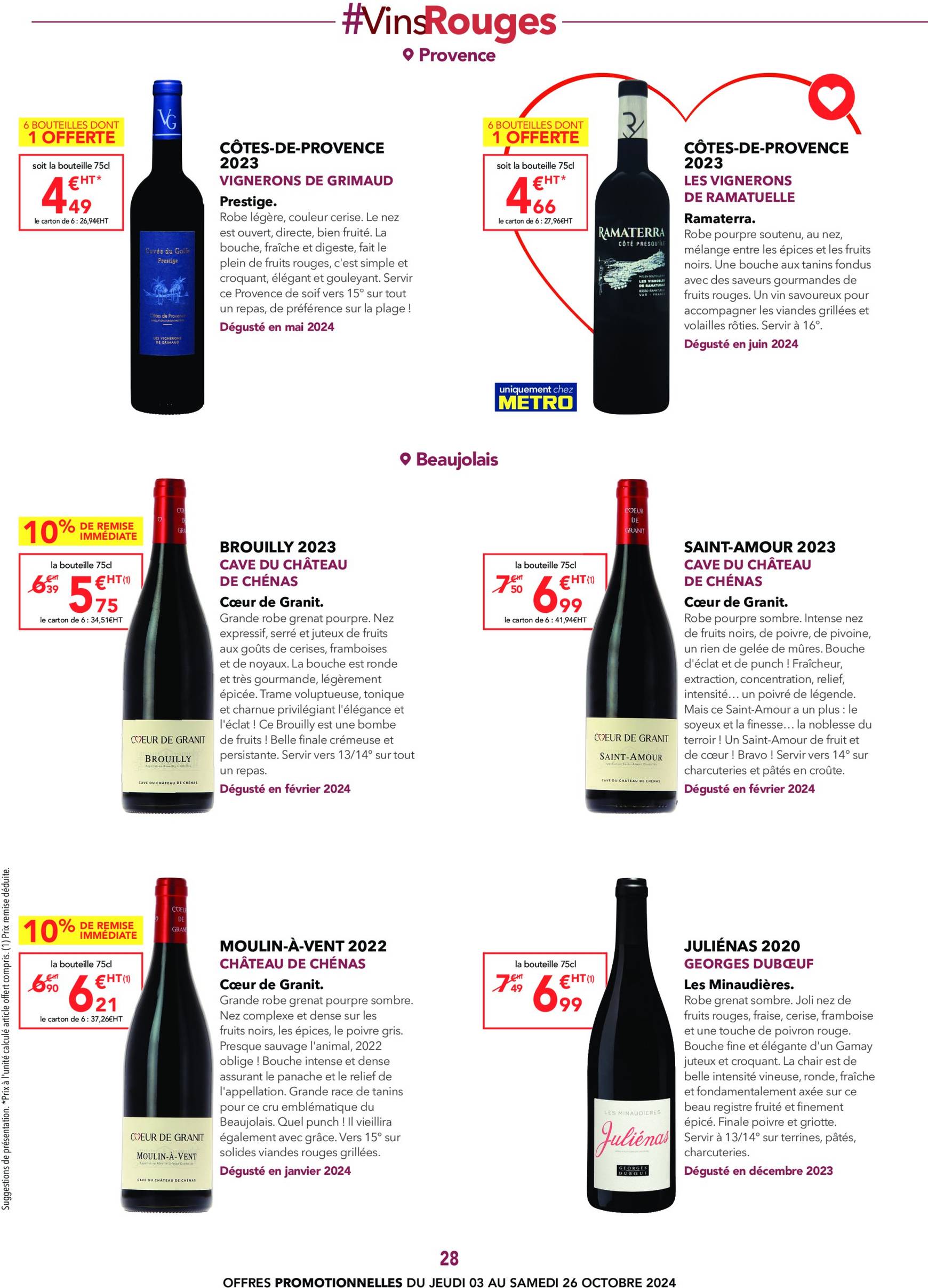 metro - Catalogue Metro - Carte des Vins valable dès 03.10. - 26.10. - page: 28