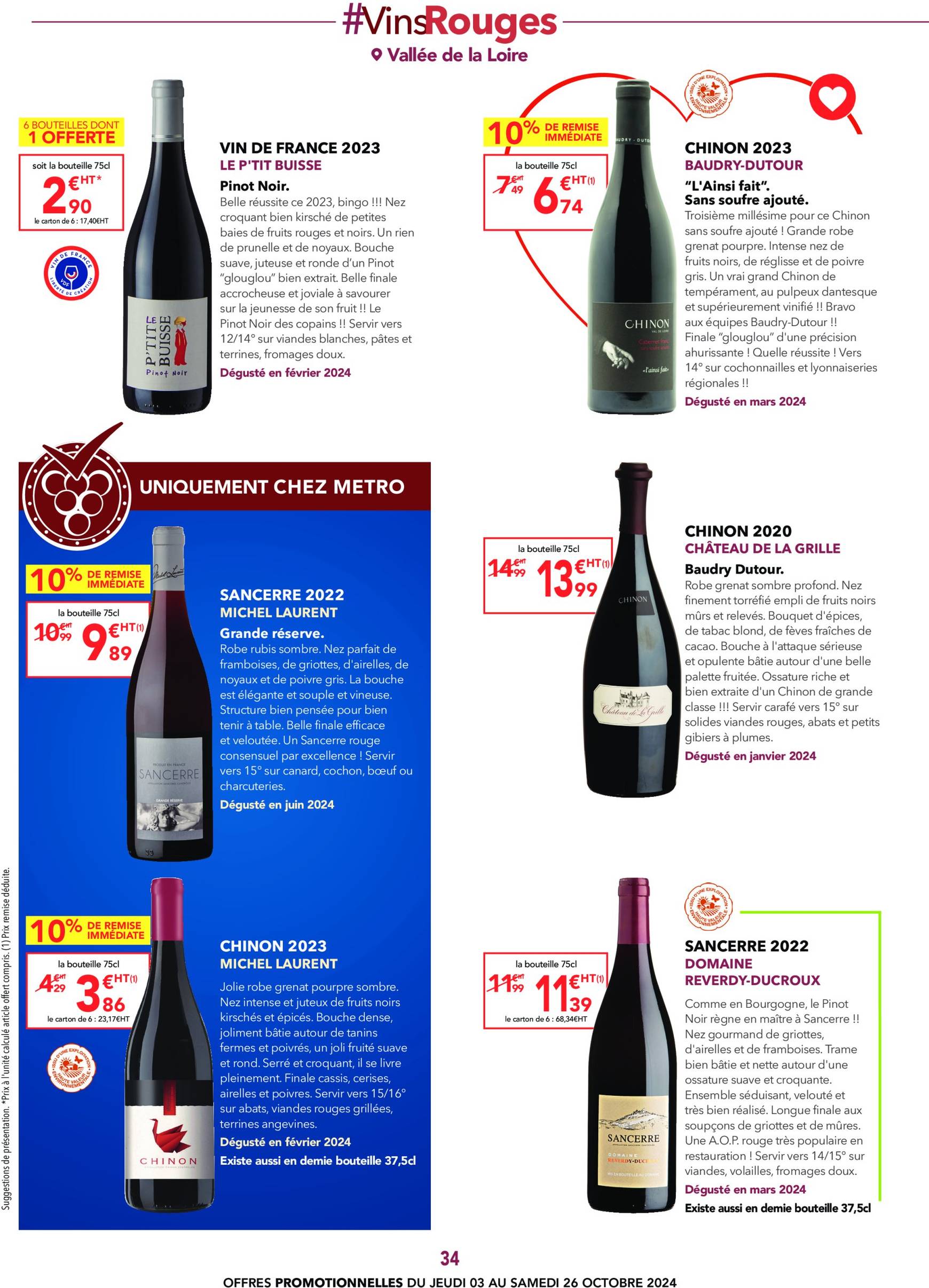 metro - Catalogue Metro - Carte des Vins valable dès 03.10. - 26.10. - page: 34