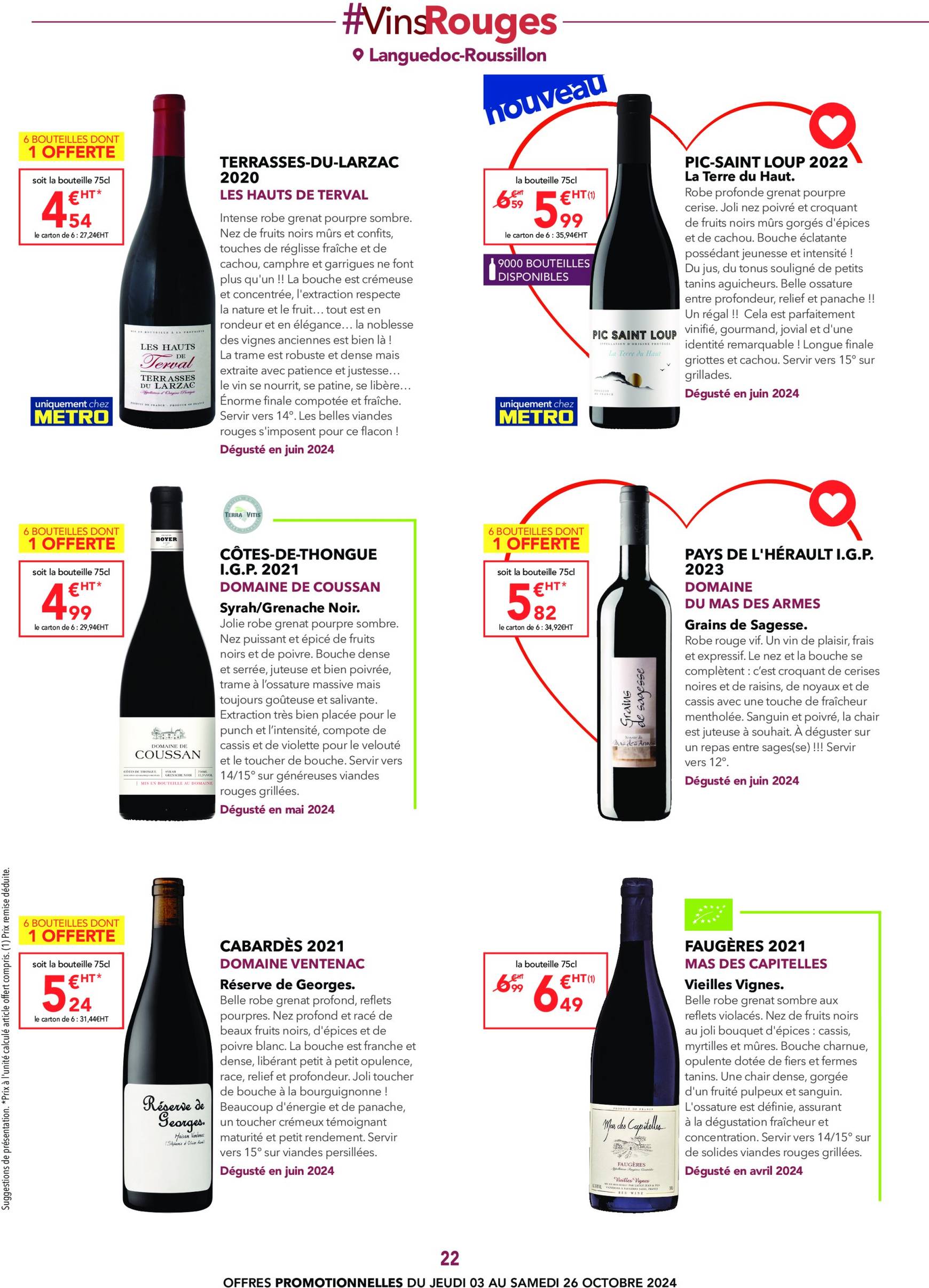 metro - Catalogue Metro - Carte des Vins valable dès 03.10. - 26.10. - page: 22