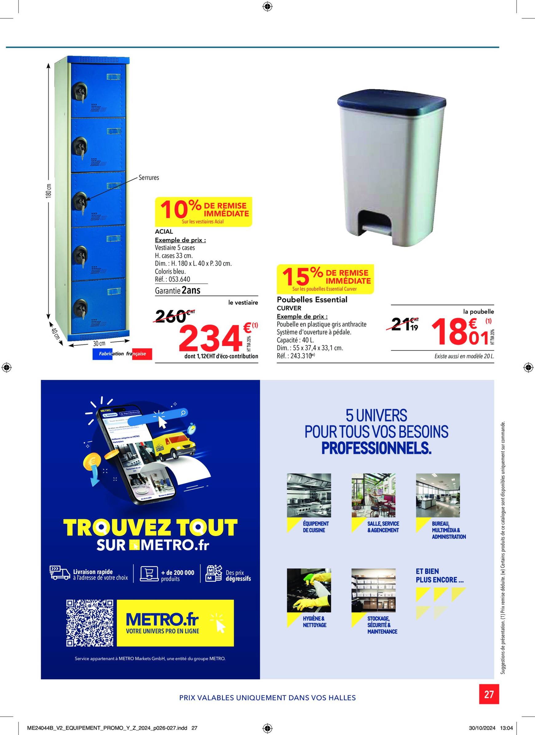 metro - Catalogue Metro - Sélection Promos Equipement valable dès 28/11 - 31/12 - page: 27