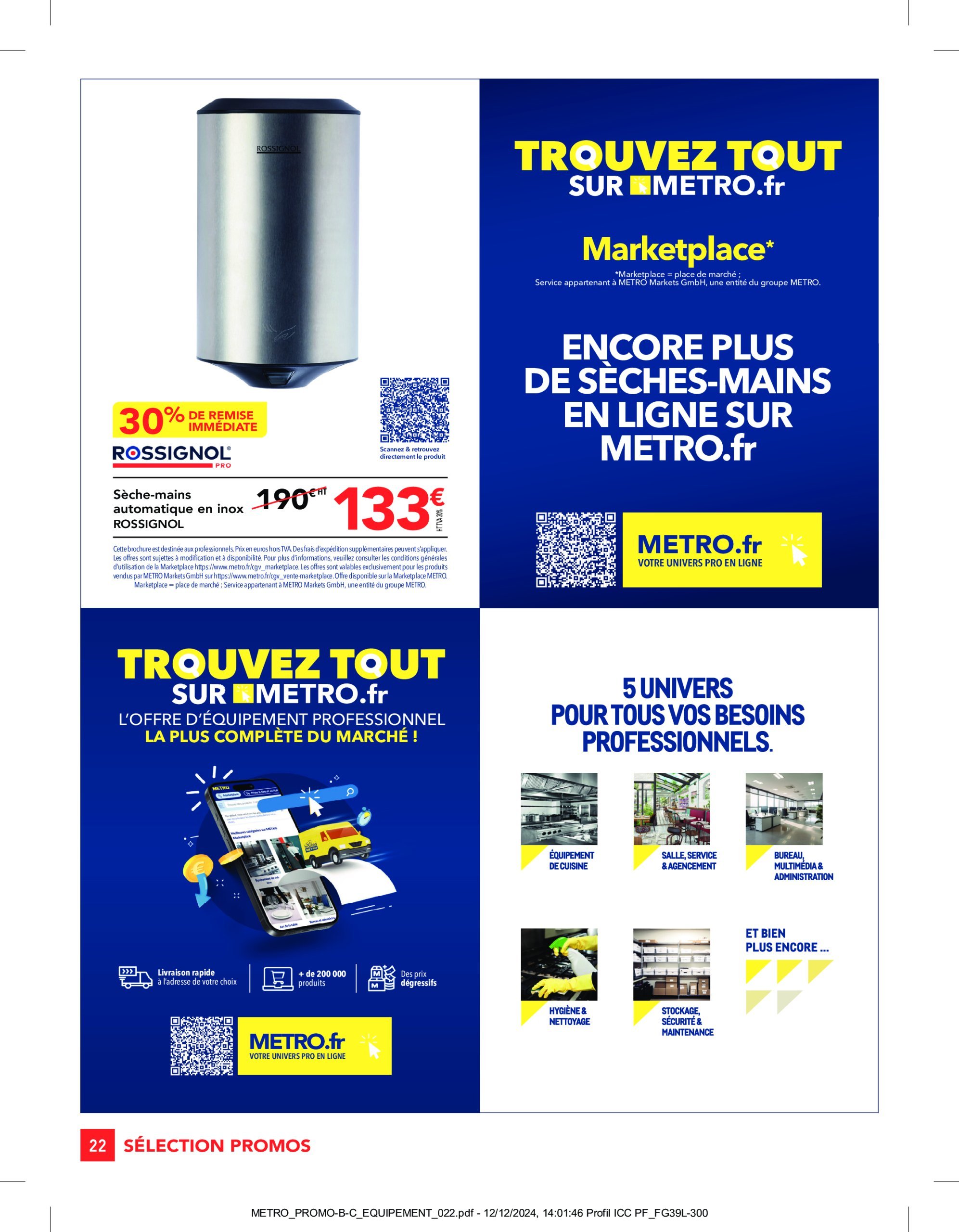 metro - Catalogue Metro - Sélection Promos Equipement valable dès 02/01 - 29/01 - page: 22