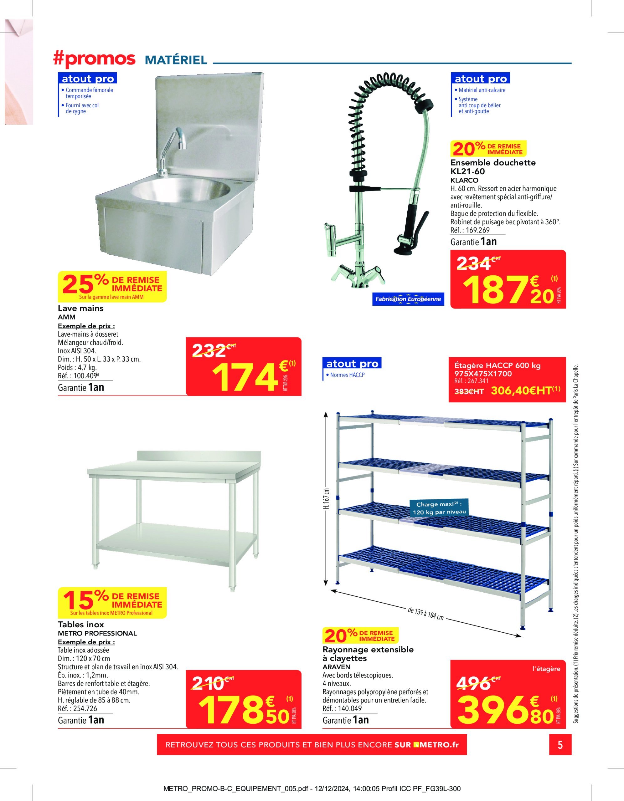 metro - Catalogue Metro - Sélection Promos Equipement valable dès 02/01 - 29/01 - page: 5