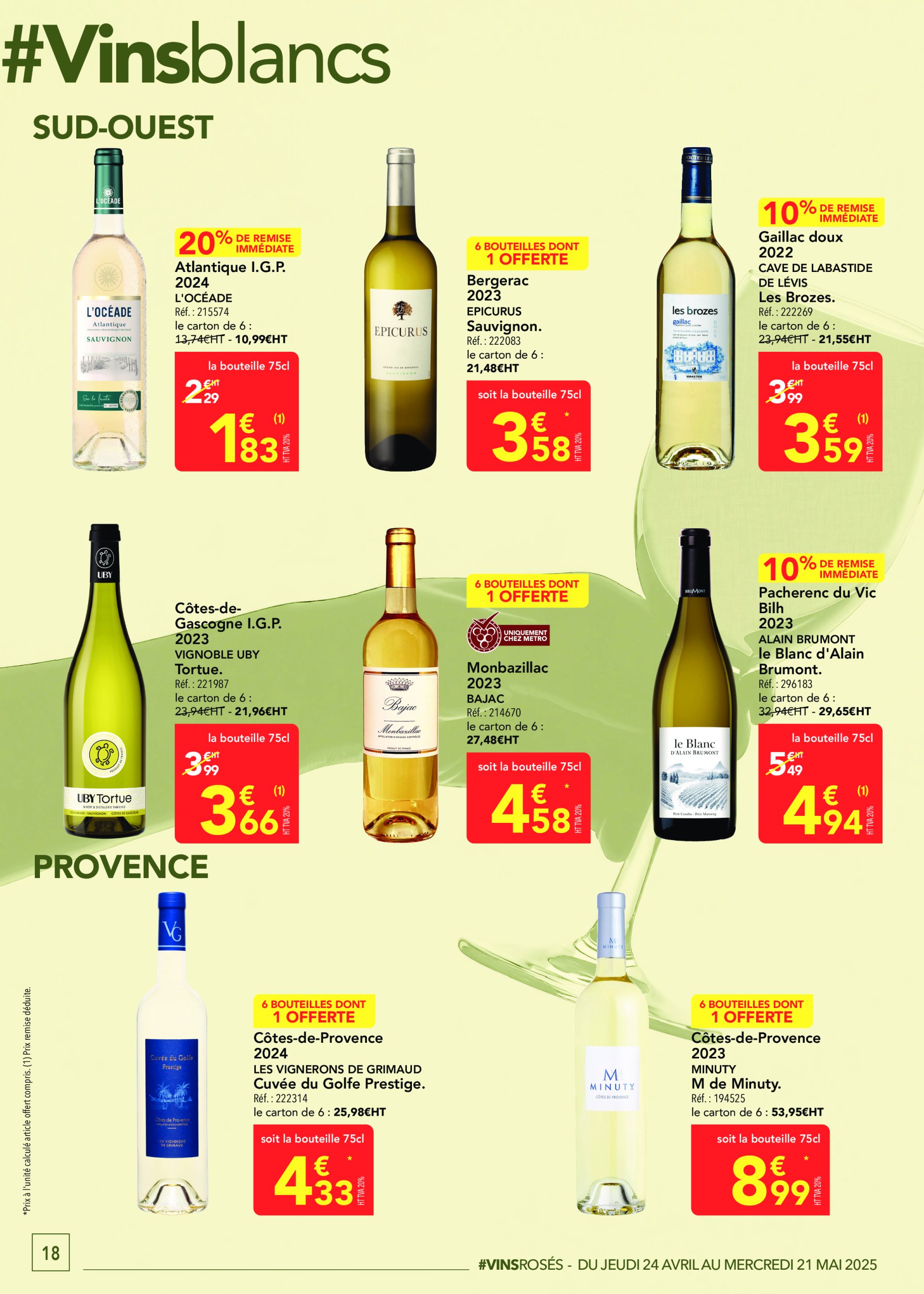 metro - Catalogue Metro - Sélection promos Restauration valable dès 24/04 - 21/05 - page: 18 metro - Catalogue Metro - Sélection promos Restauration valable dès 24/04 - 21/05 - page: 18