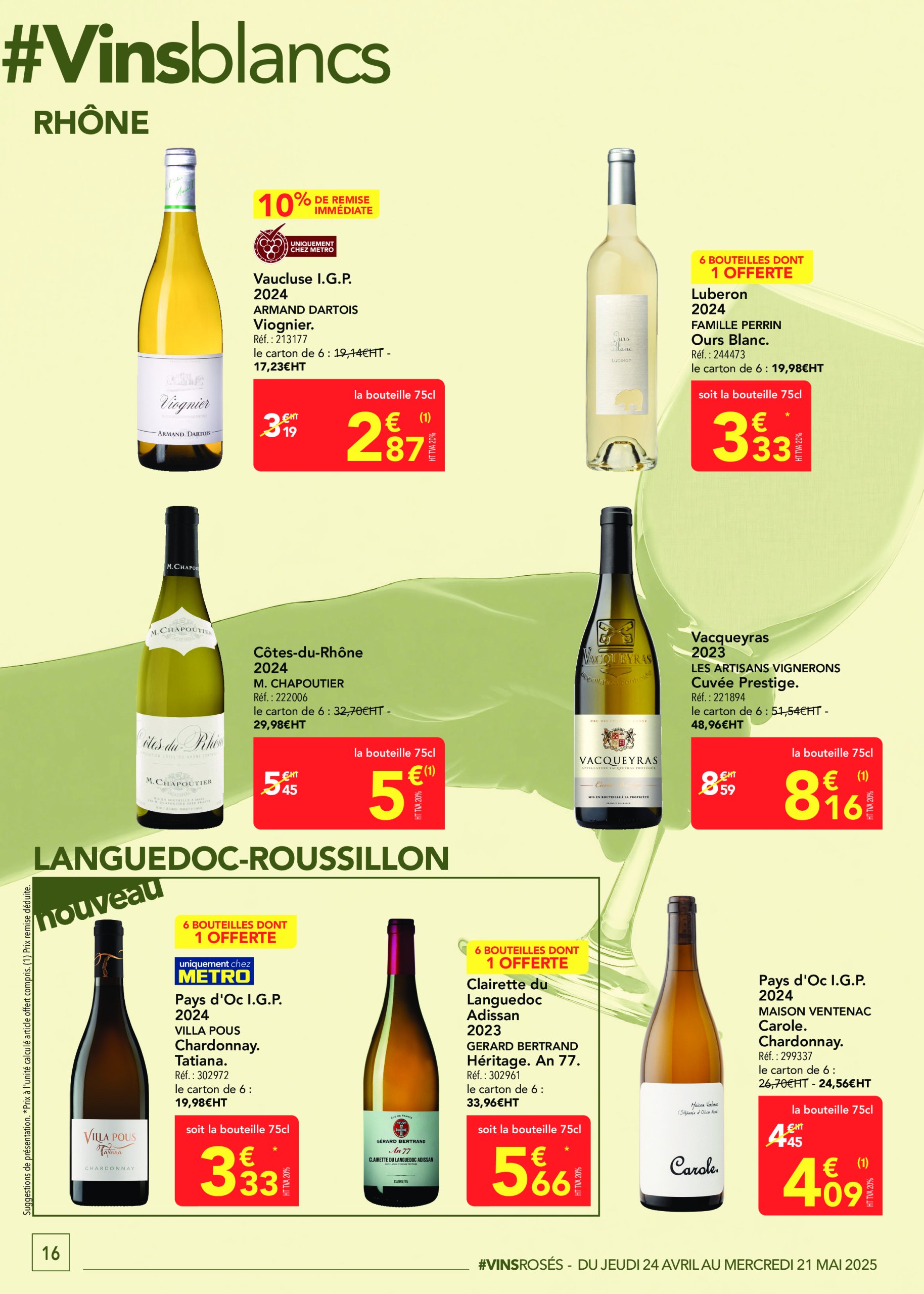metro - Catalogue Metro - Sélection promos Restauration valable dès 24/04 - 21/05 - page: 16 metro - Catalogue Metro - Sélection promos Restauration valable dès 24/04 - 21/05 - page: 16
