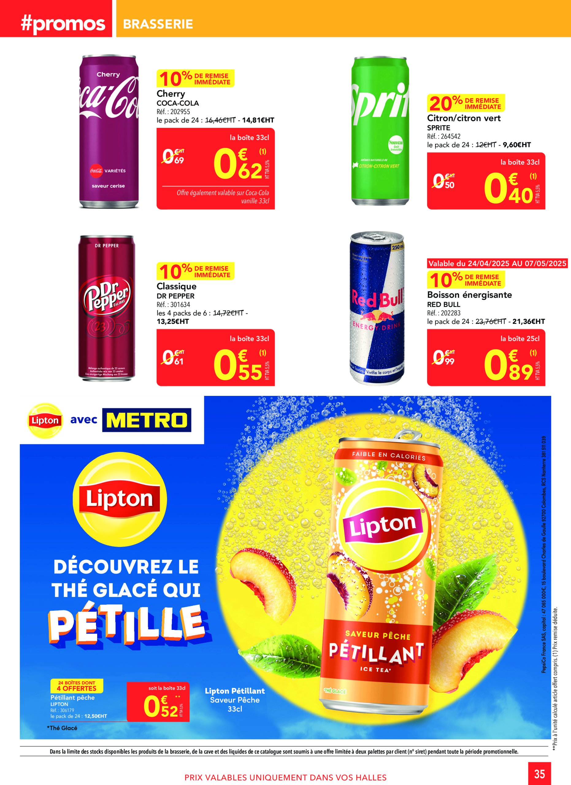 metro - Catalogue Metro - Sélection promos Restauration valable dès 24/04 - 21/05 - page: 35 metro - Catalogue Metro - Sélection promos Restauration valable dès 24/04 - 21/05 - page: 35