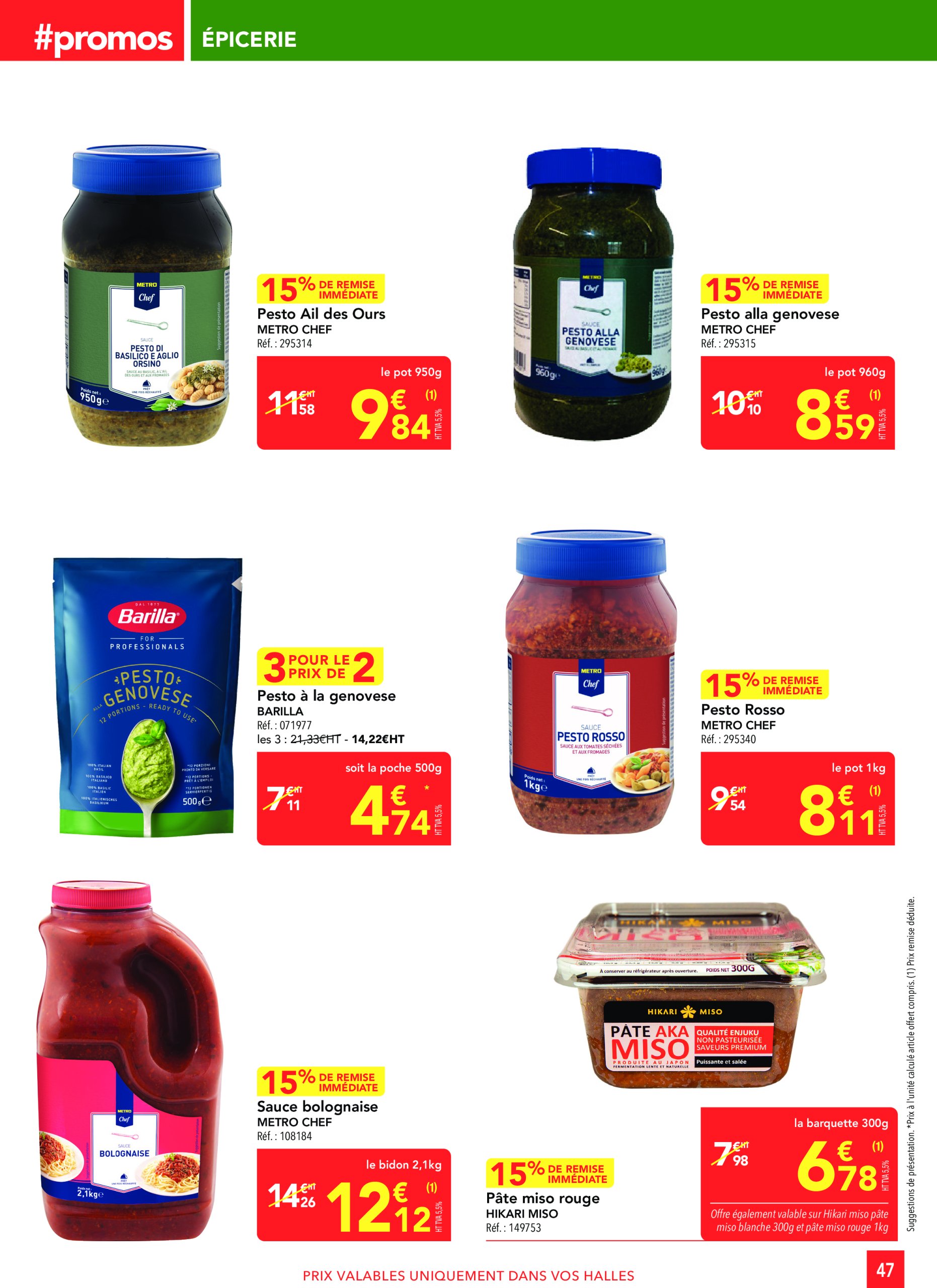 metro - Catalogue Metro - Sélection promos Restauration valable dès 24/04 - 21/05 - page: 47 metro - Catalogue Metro - Sélection promos Restauration valable dès 24/04 - 21/05 - page: 47
