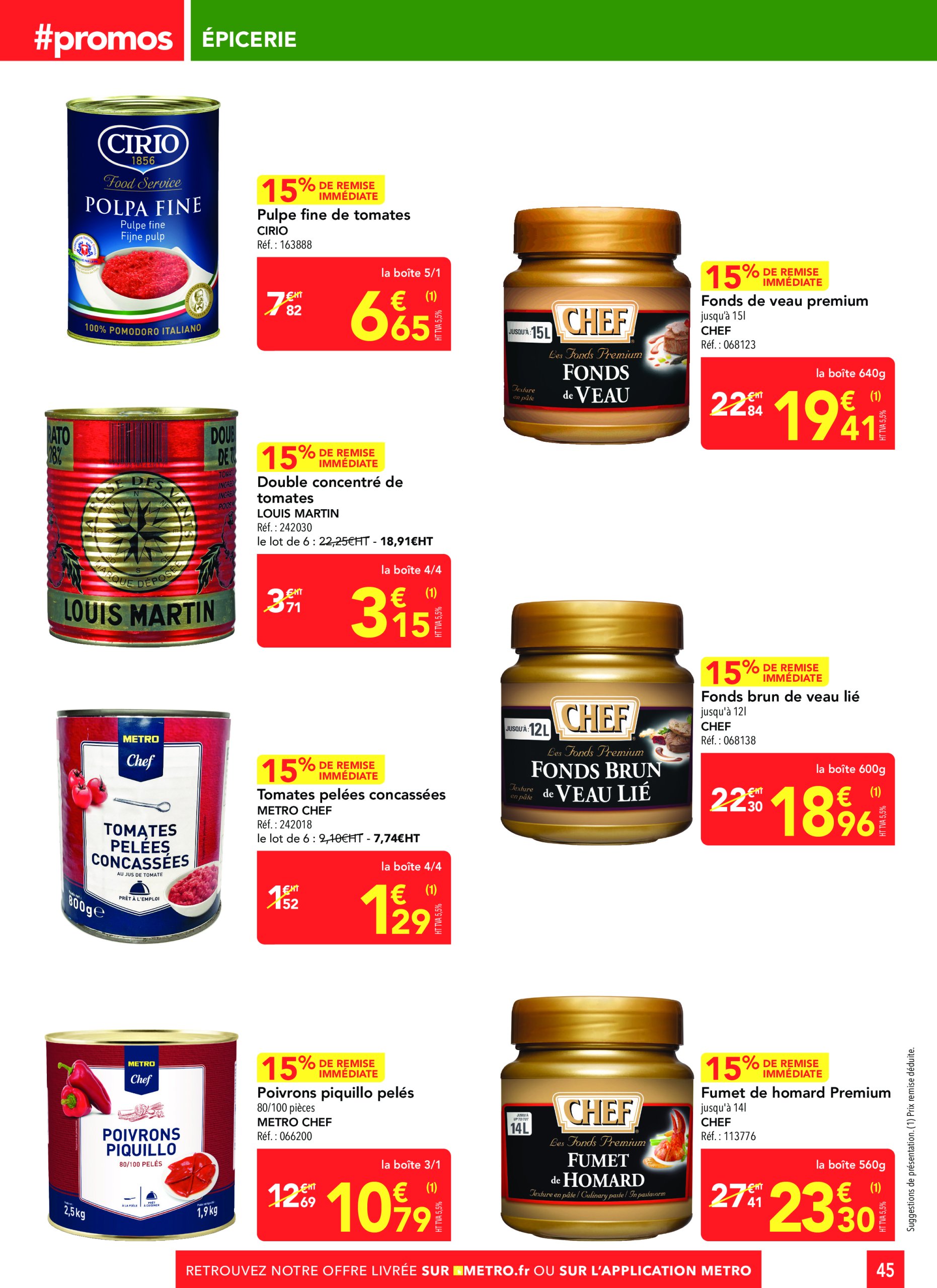 metro - Catalogue Metro - Sélection promos Restauration valable dès 24/04 - 21/05 - page: 45 metro - Catalogue Metro - Sélection promos Restauration valable dès 24/04 - 21/05 - page: 45