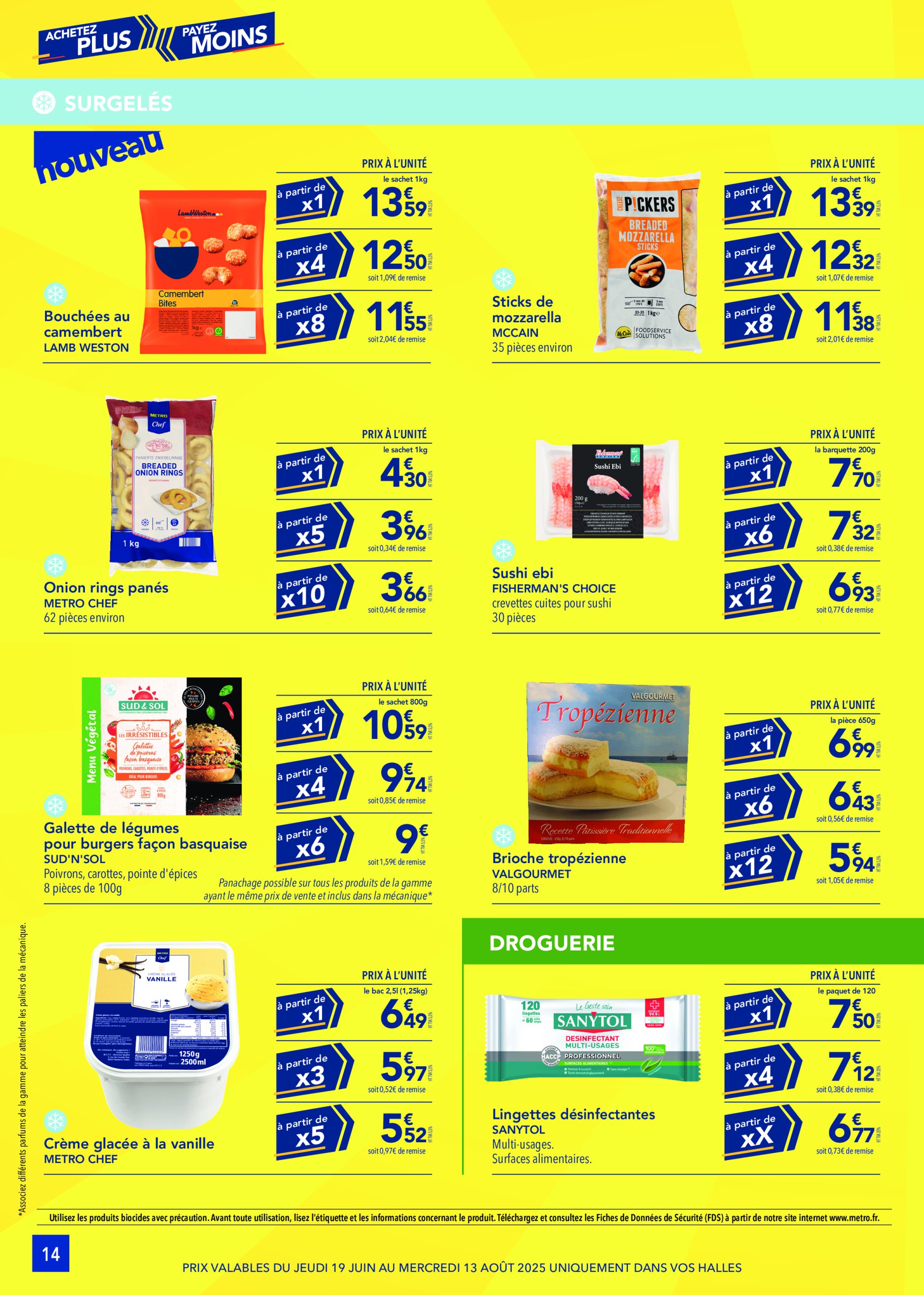 metro - Catalogue Metro - Achetez plus, payez moins valable du 19/06 au 13/08 - page: 14