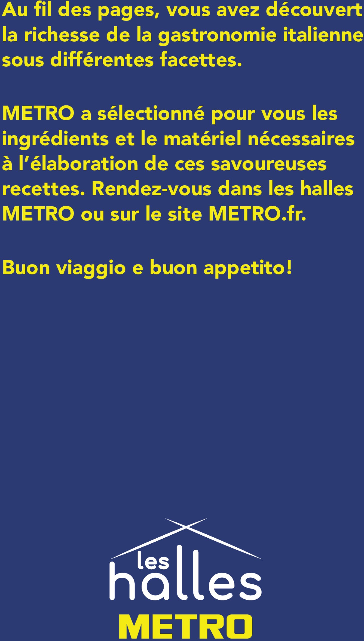 metro - Catalogue Metro - Livret recettes Italie valable du 17/06 au 31/12 - page: 42