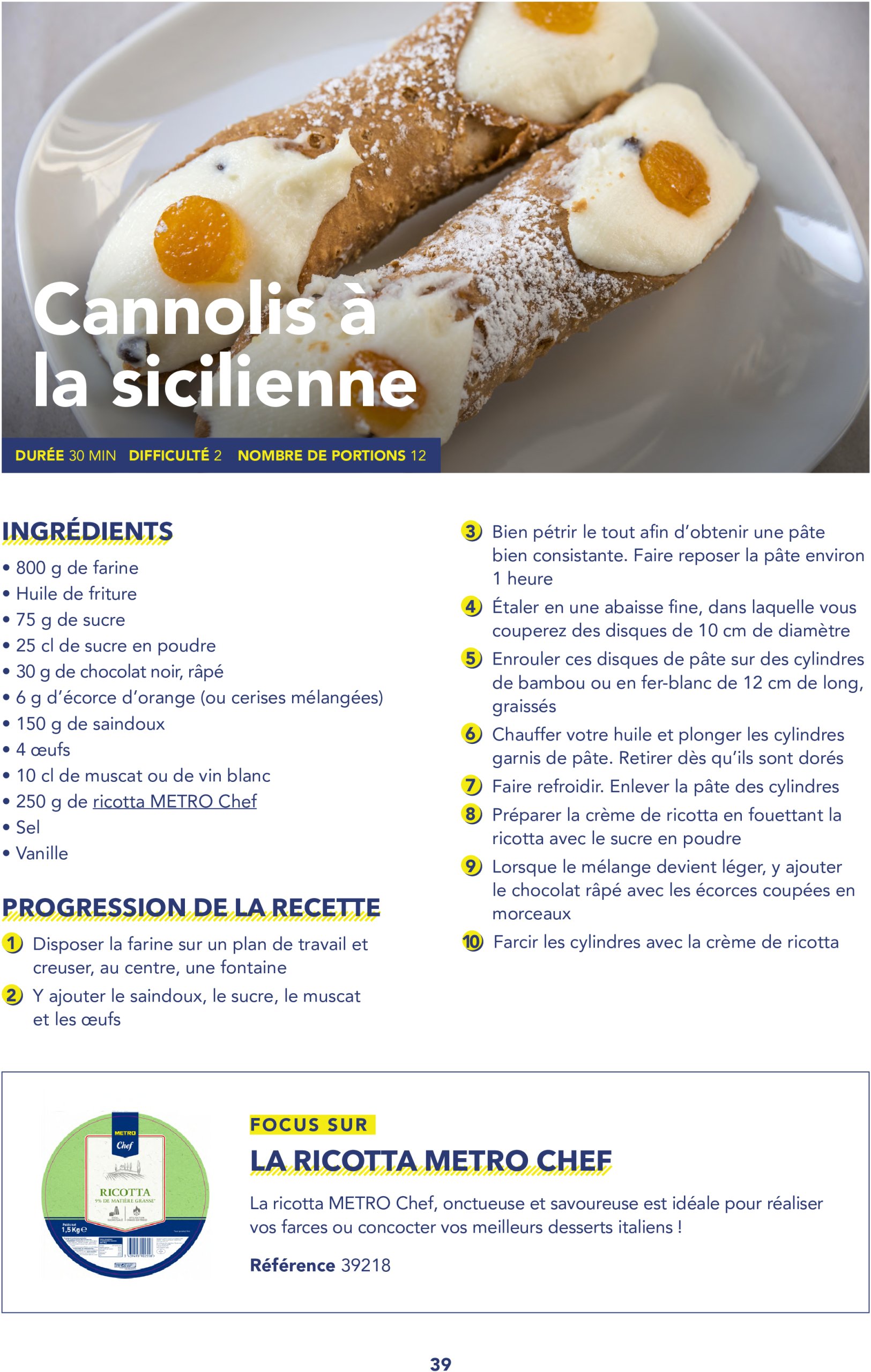 metro - Catalogue Metro - Livret recettes Italie valable du 17/06 au 31/12 - page: 39