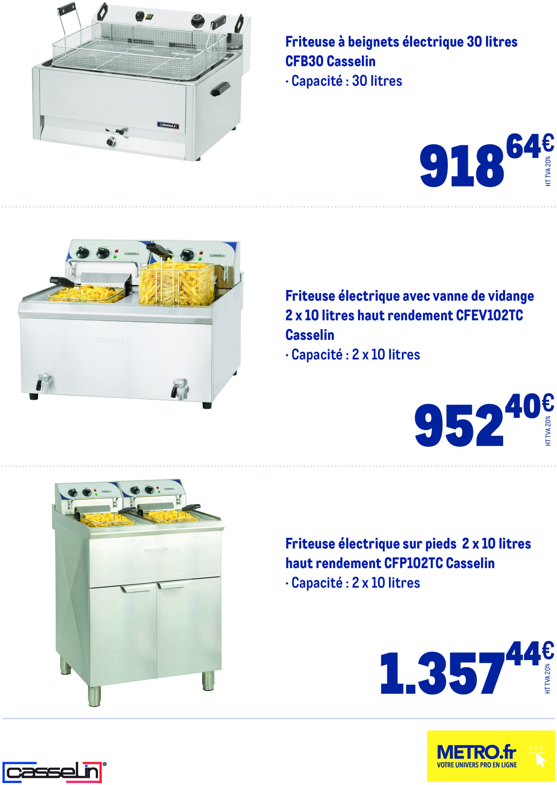 metro - Catalogue Metro - Friteuses et percolateurs Casselin - Exclusivités Marketplace valable du 10/07 au 16/07 - page: 3