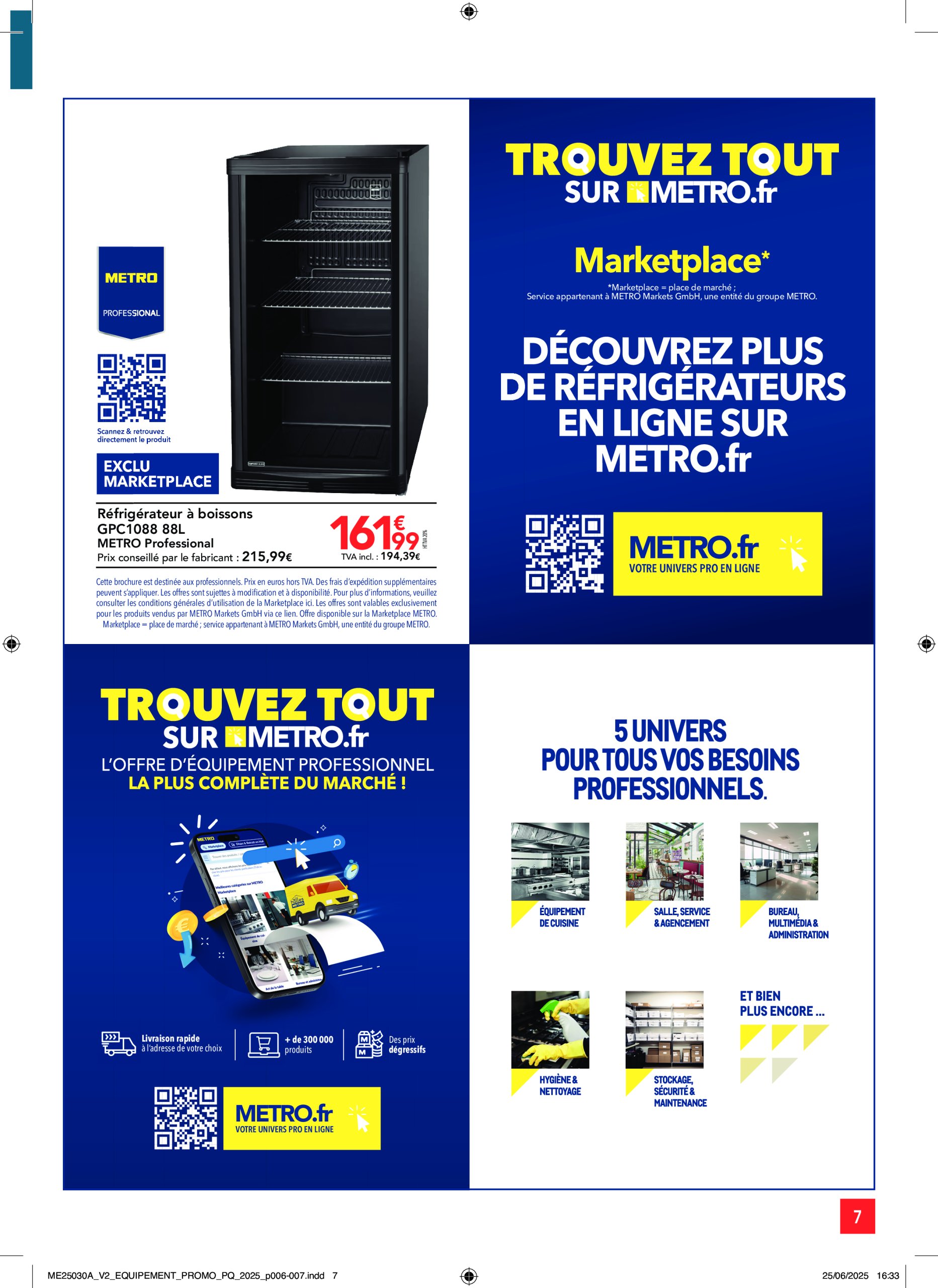metro - Catalogue Metro - Sélection Promos Equipement valable du 17/07 au 13/08 - page: 7