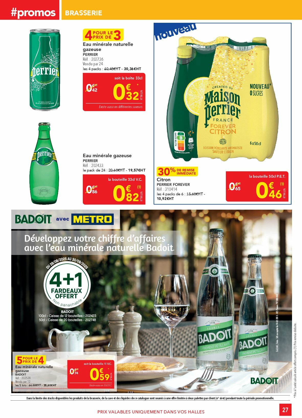 metro - Catalogue Metro - Sélection Promos Restauration valable du 28/08 au 30/09 - page: 27 metro - Catalogue Metro - Sélection Promos Restauration valable du 28/08 au 30/09 - page: 27