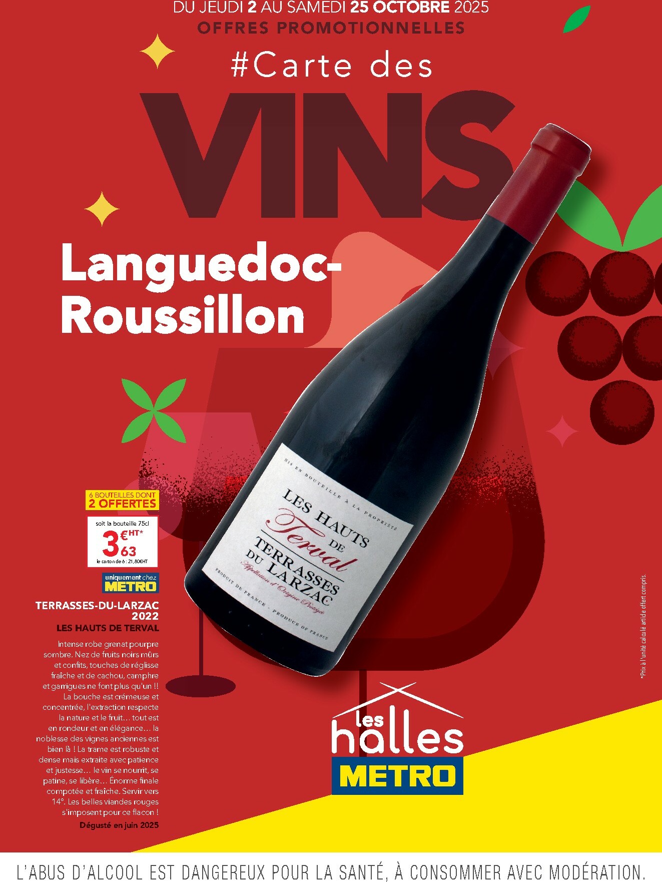 metro - Catalogue Metro - Carte des vins Languedoc-Roussillon valable du 02/10 au 25/10