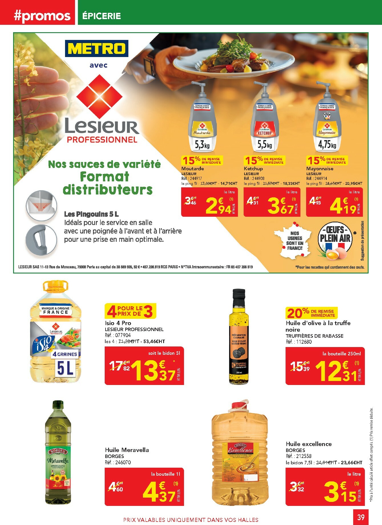 metro - Catalogue Metro - Sélection Promos Restauration valable du 02/10 au 29/10 - page: 39