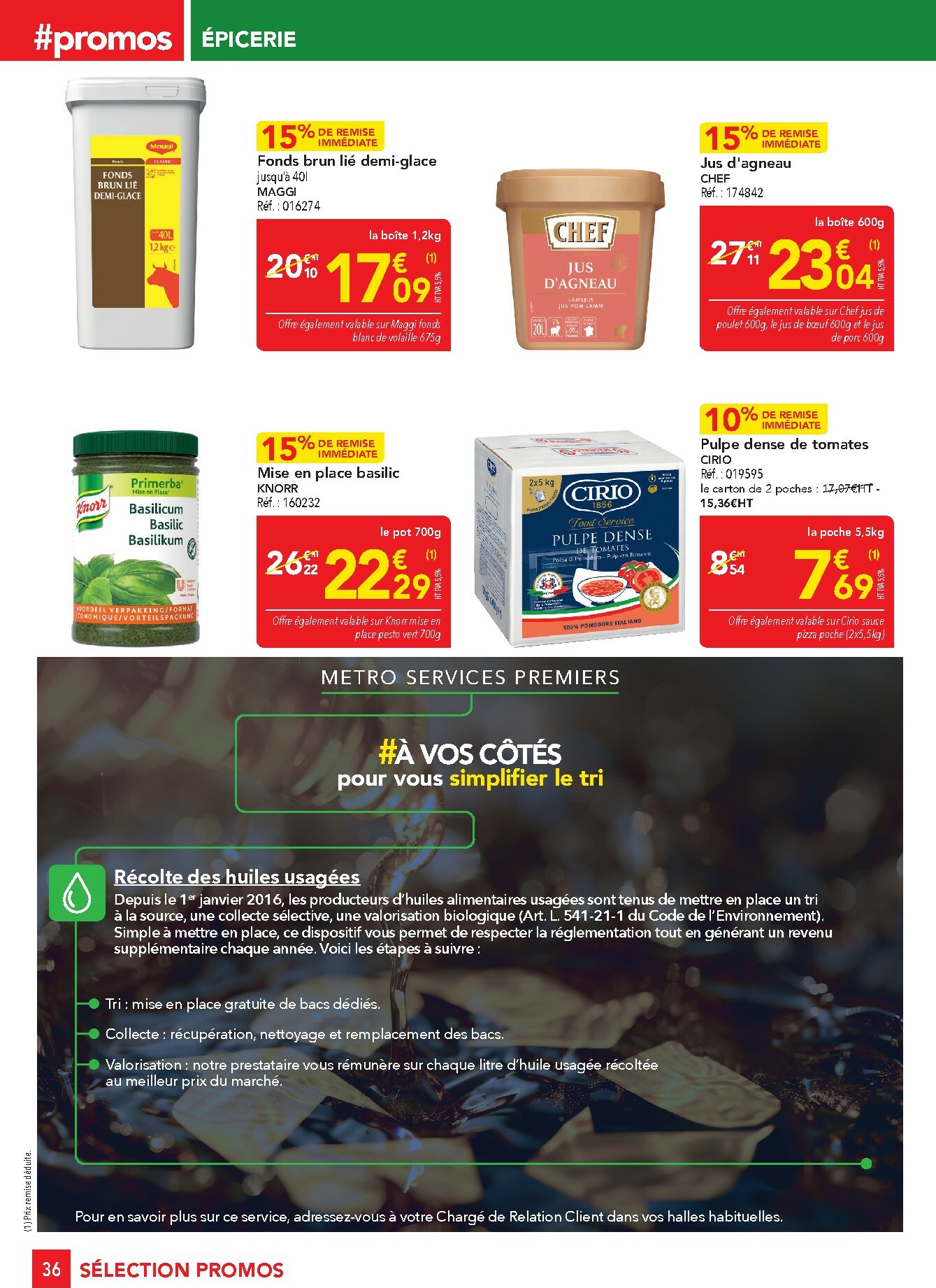 metro - Catalogue Metro - Sélection Promos Restauration valable du 02/10 au 29/10 - page: 36