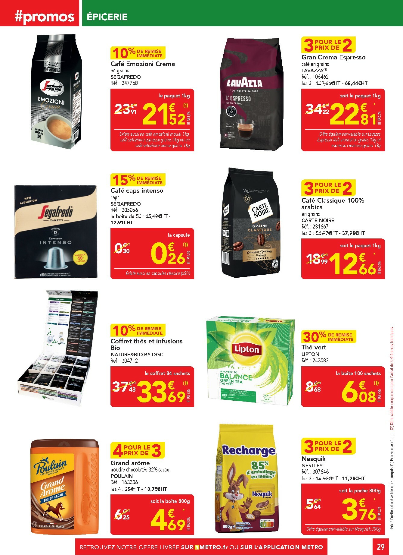 metro - Catalogue Metro - Sélection Promos Restauration valable du 02/10 au 29/10 - page: 29