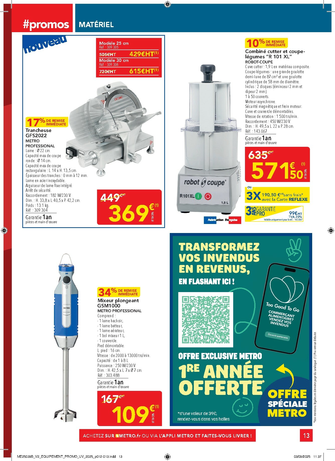 metro - Catalogue Metro - Sélection Promos Equipement valable du 02/10 au 29/10 - page: 13