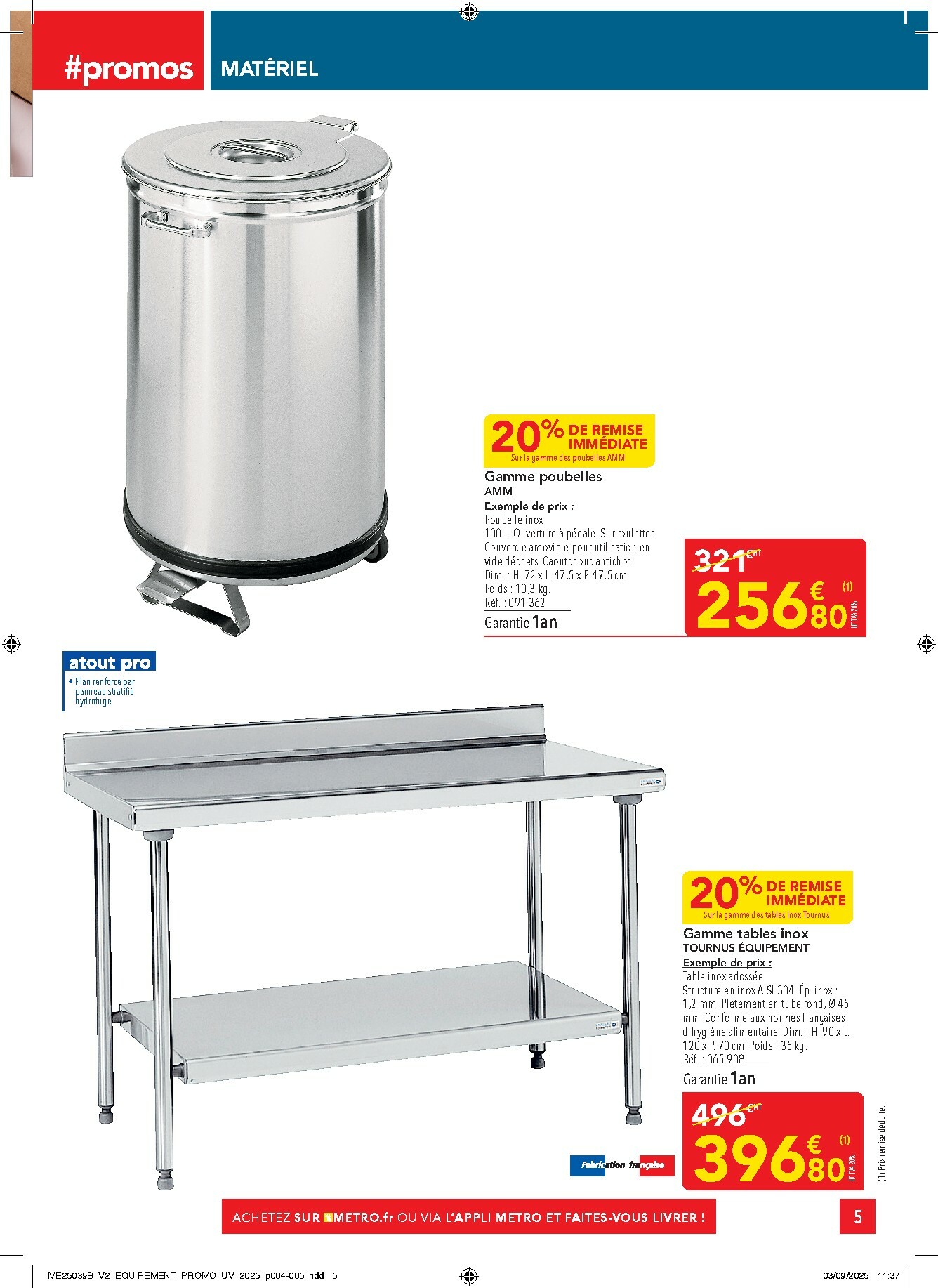 metro - Catalogue Metro - Sélection Promos Equipement valable du 02/10 au 29/10 - page: 5