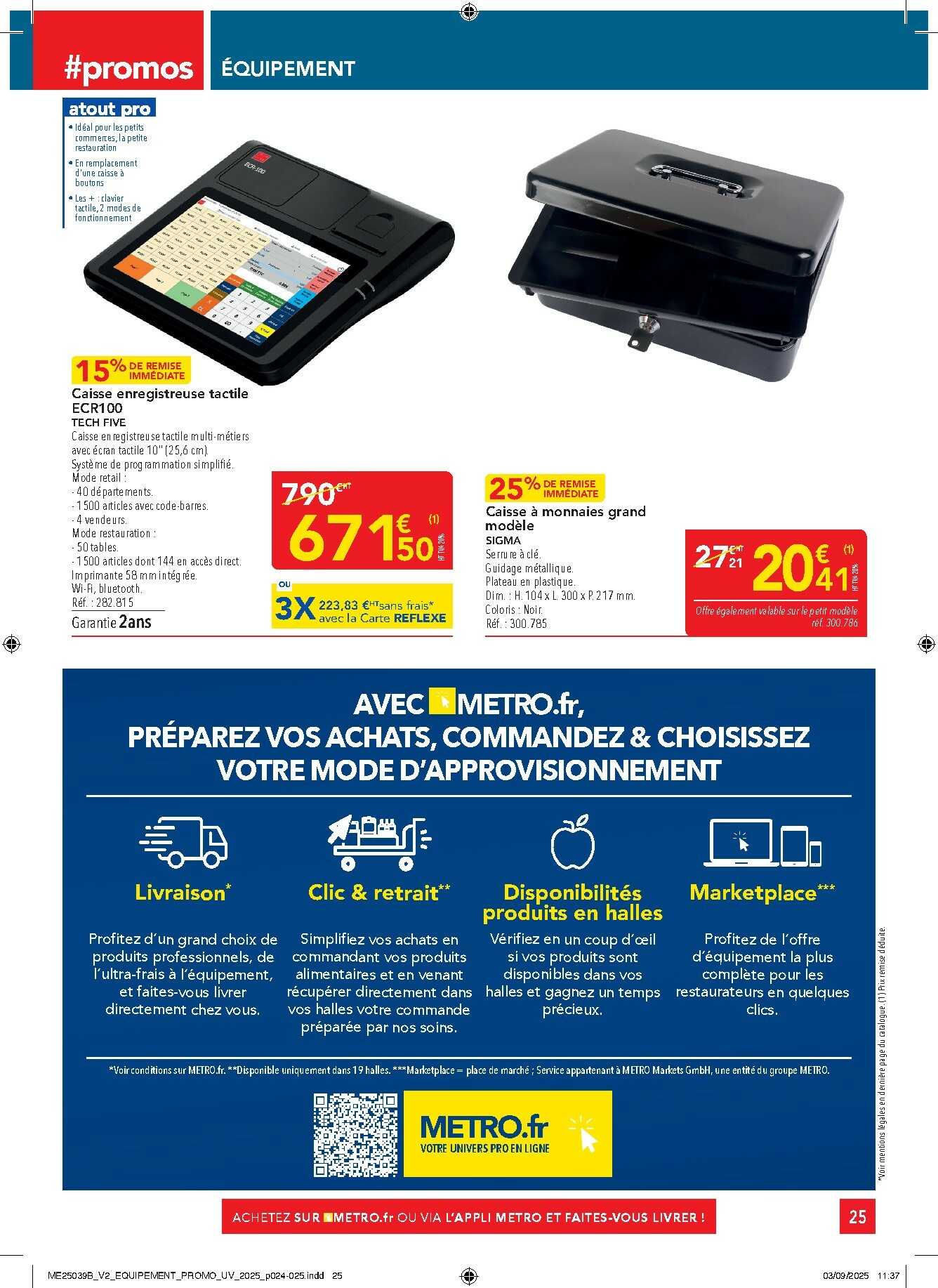 metro - Catalogue Metro - Sélection Promos Equipement valable du 02/10 au 29/10 - page: 25