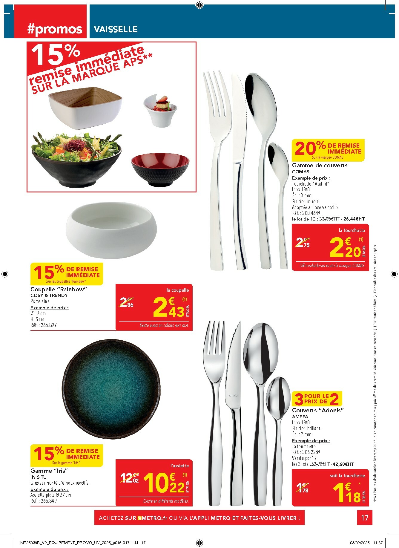 metro - Catalogue Metro - Sélection Promos Equipement valable du 02/10 au 29/10 - page: 17