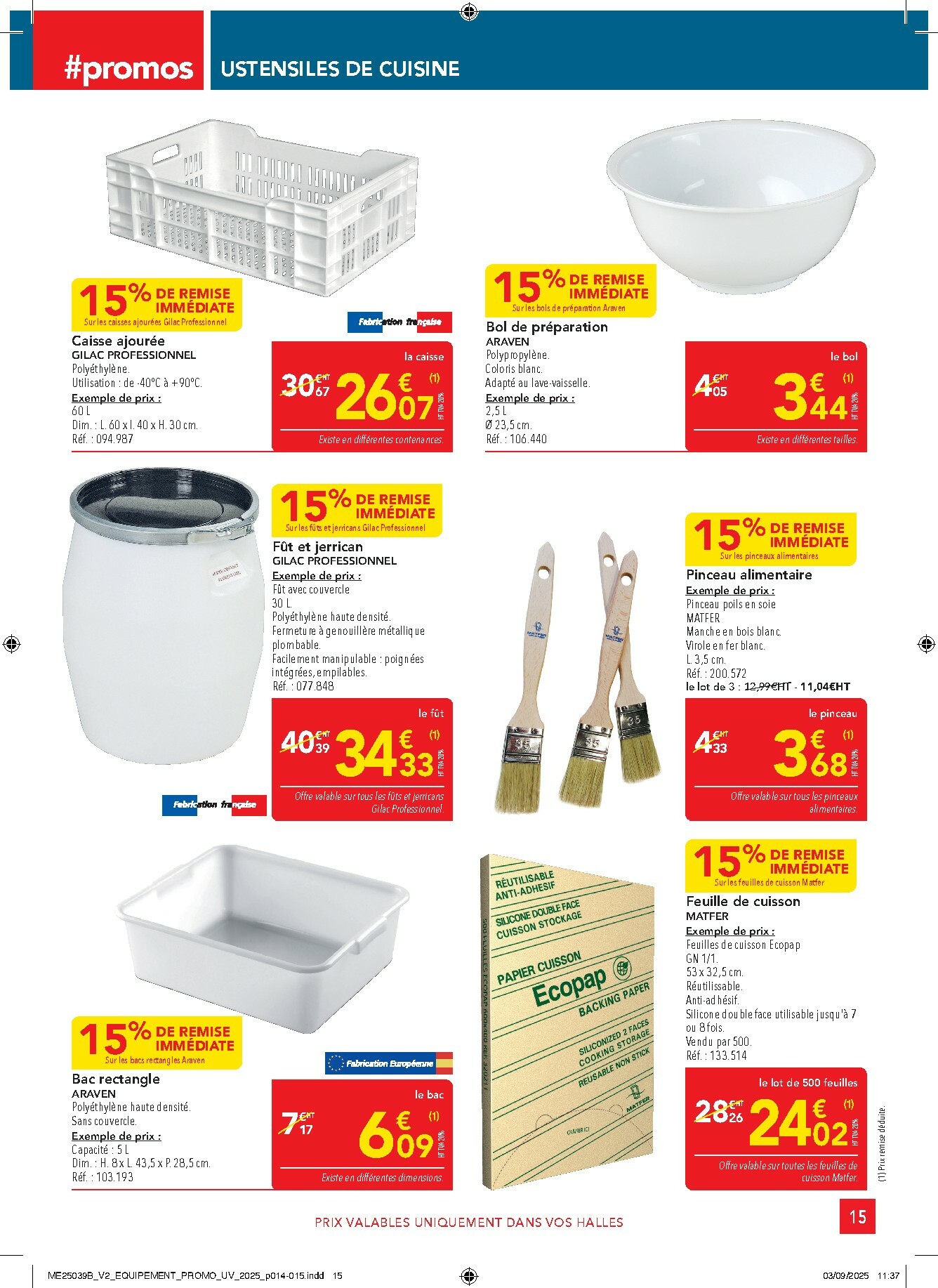metro - Catalogue Metro - Sélection Promos Equipement valable du 02/10 au 29/10 - page: 15