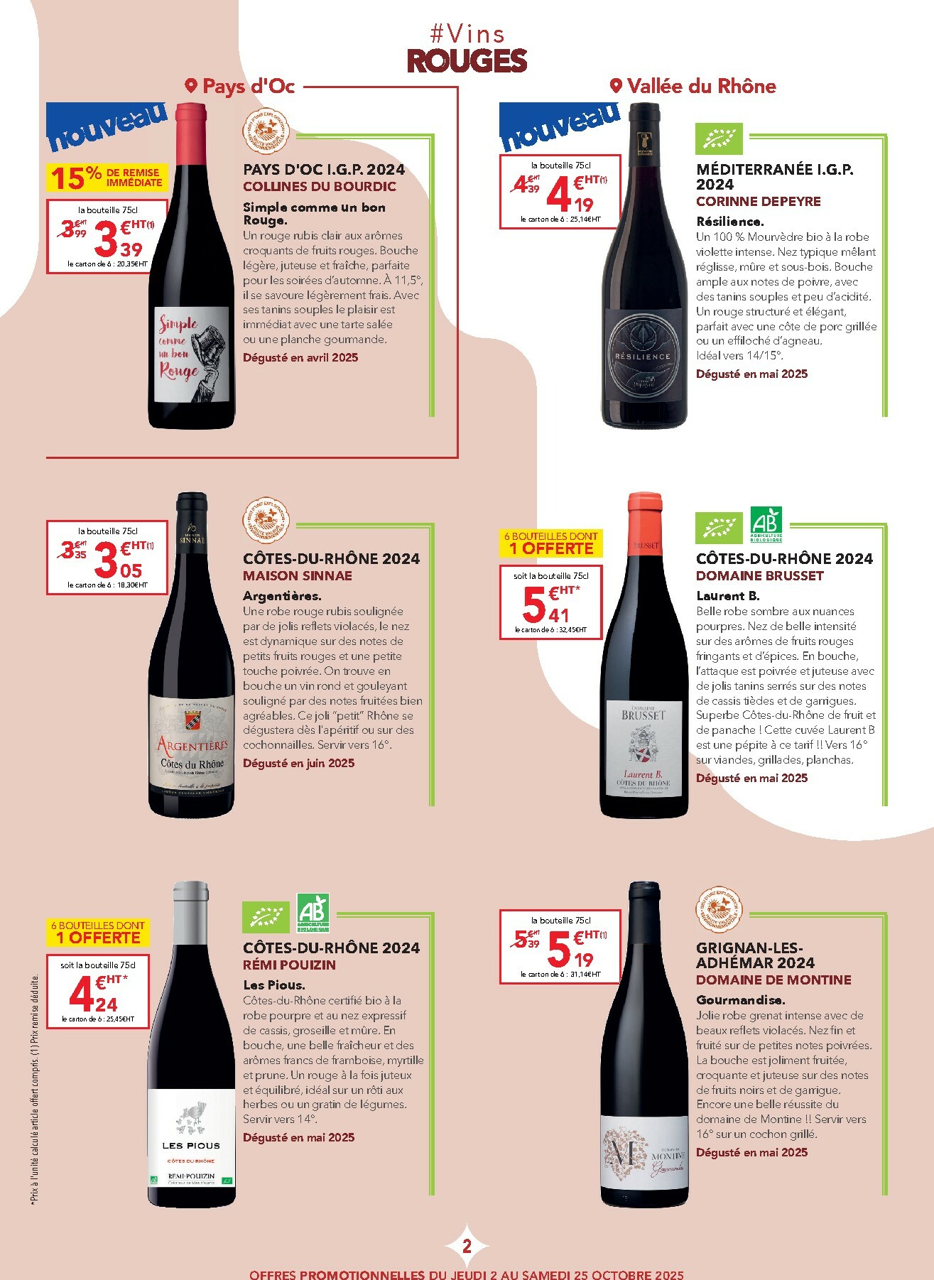 metro - Catalogue Metro - Carte des vins Rhône valable du 02/10 au 25/10 - page: 2