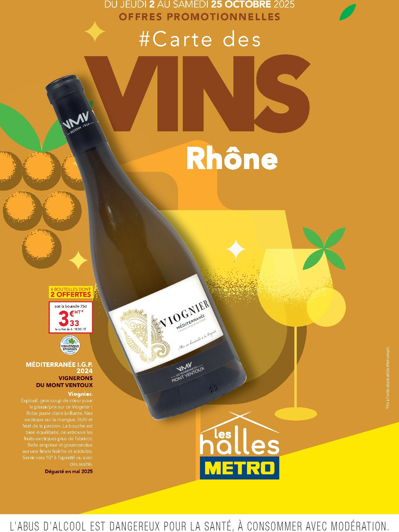 metro - Catalogue Metro - Carte des vins Rhône valable du 02/10 au 25/10