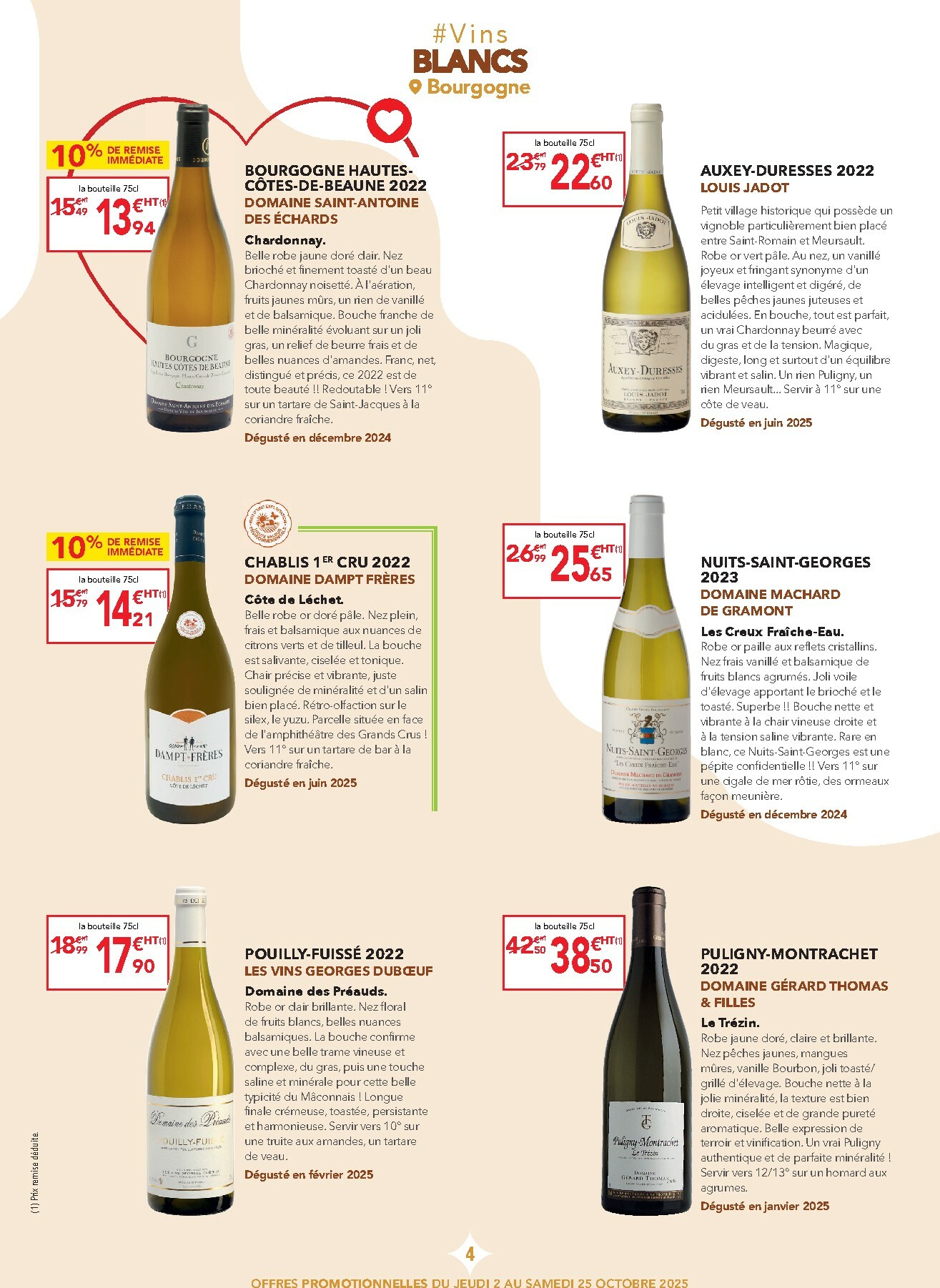 metro - Catalogue Metro - Carte des vins Bourgogne valable du 02/10 au 25/10 - page: 4